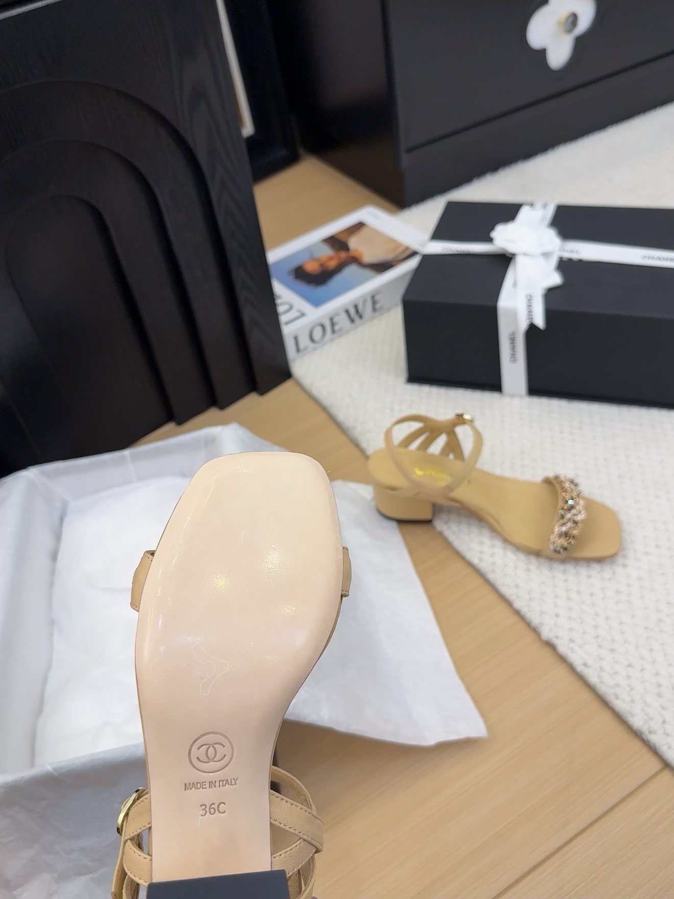 Elegant Women's Heeled Sandals with Chain Detail - Premium Leather Sandals 10 i1742488014 9778 6