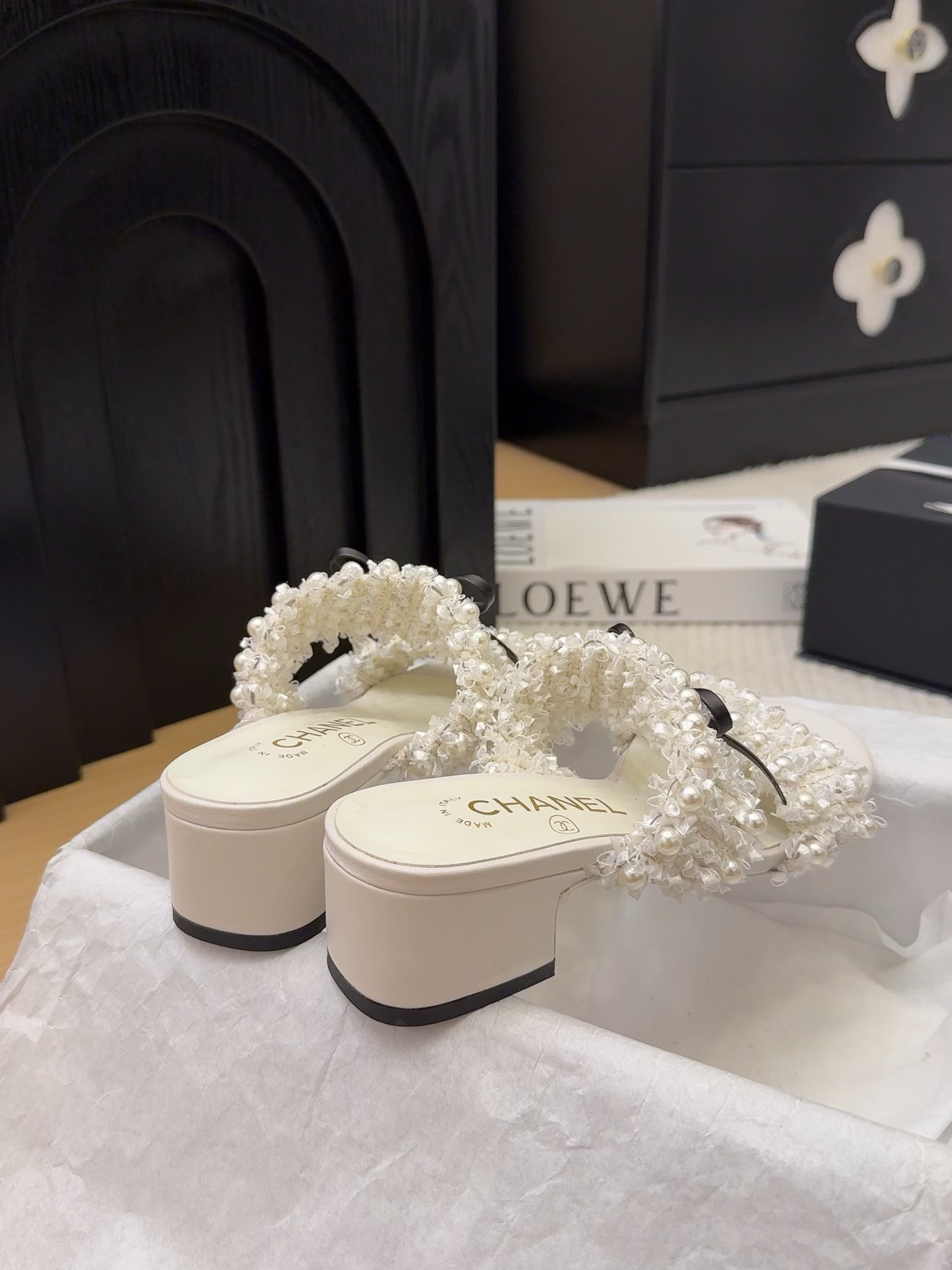 Elegant Women's Block Heel Sandals with Pearl Embellishments and Bow Detail 10 i1742904904 2367 1
