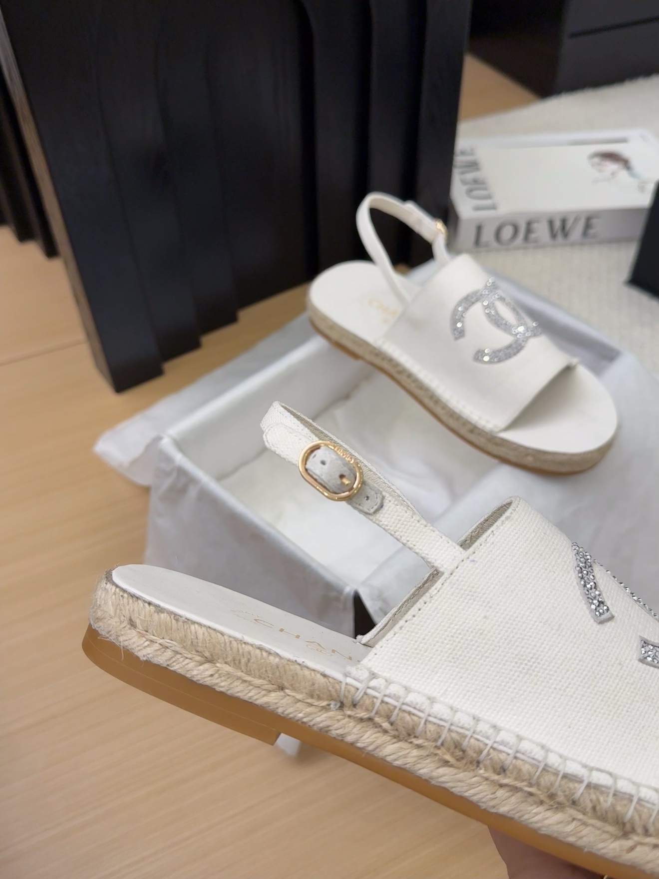Elegant Espadrille Sandals With Rhinestone Embellished Logo 9 i1743053187 831 2