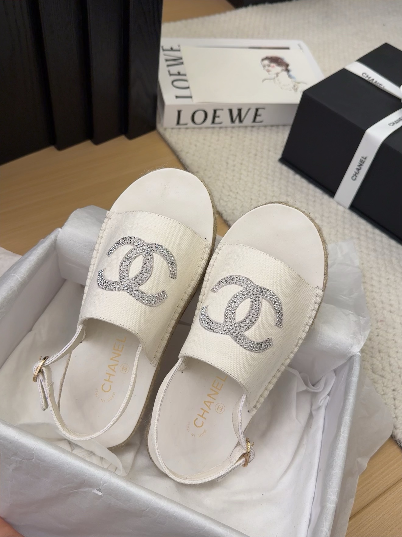 Elegant Espadrille Sandals With Rhinestone Embellished Logo 2 i1743053187 8704 5
