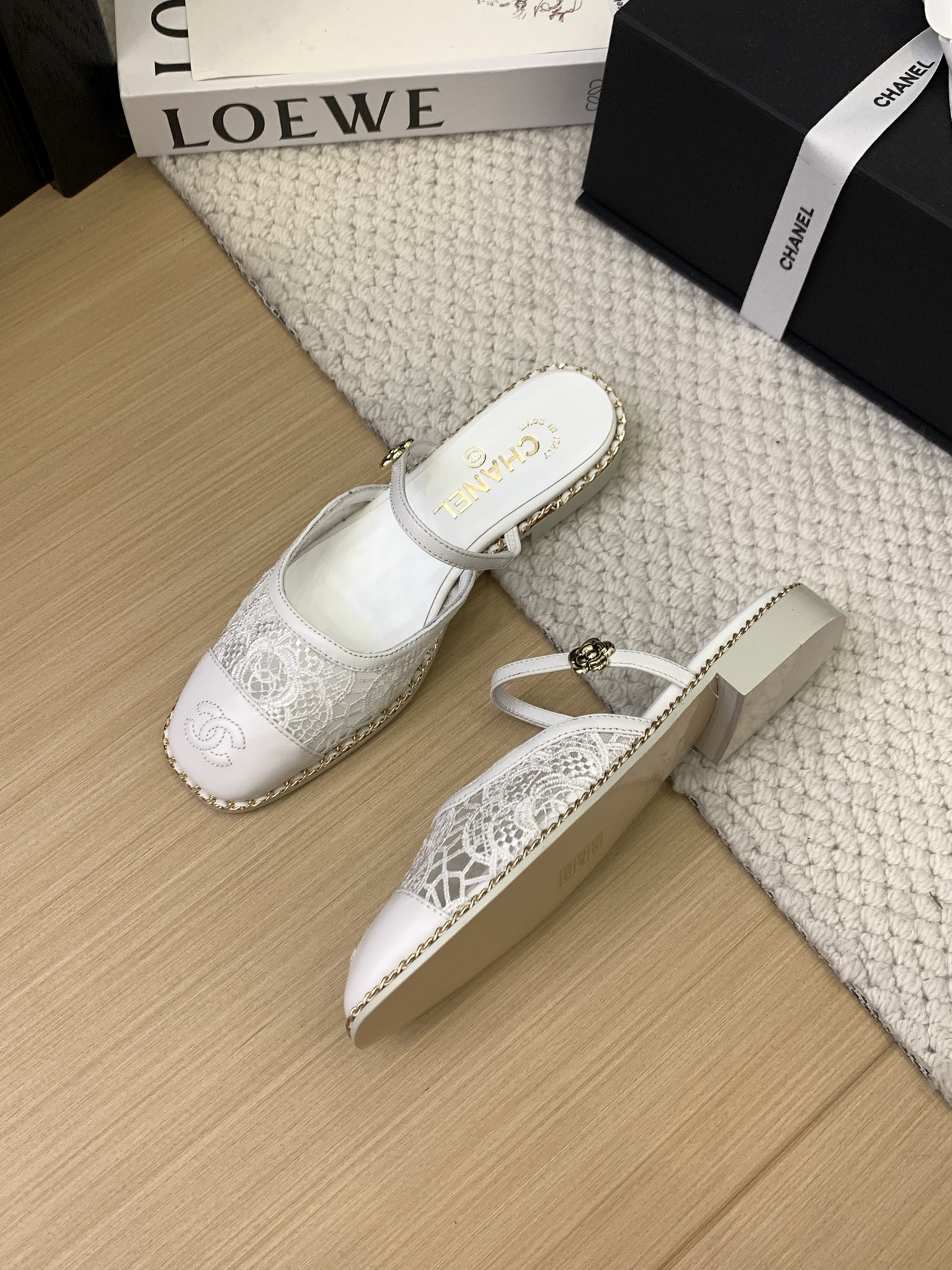 Elegant Chanel White Lace Mules - Authentic Design, Italian Packaging Included 2 i1743170685709 1678 0 1