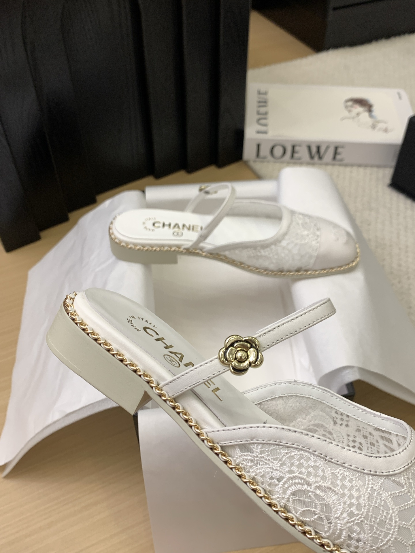 Elegant Chanel White Lace Mules - Authentic Design, Italian Packaging Included 9 i1743170685887 3656 0 7
