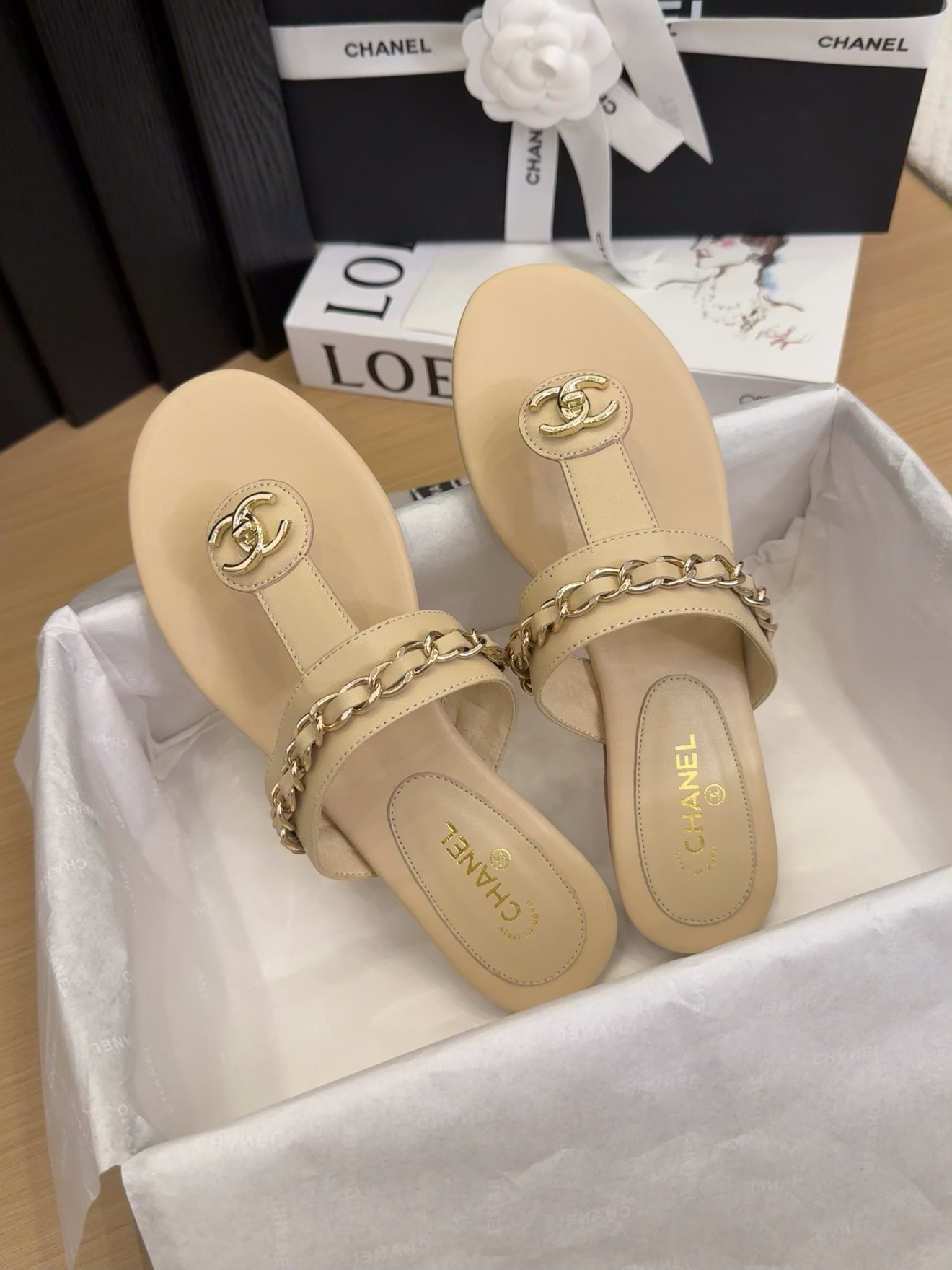Elegant Chanel Sandals with Chain Detail - Italian Packaging Included 10 i1743510768 8074 1