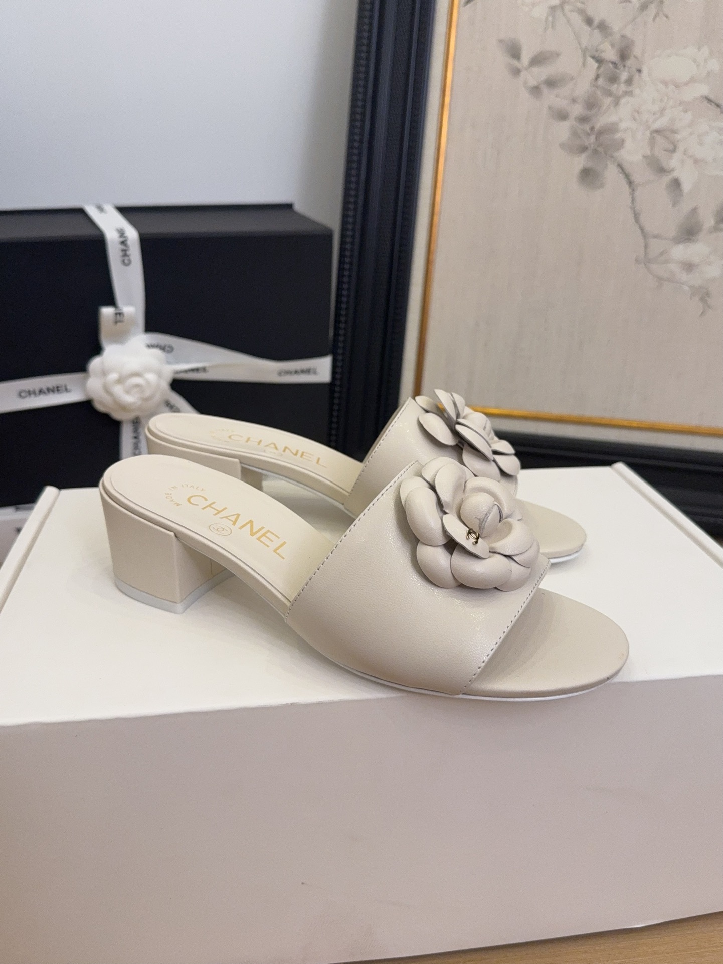 Elegant Women's Sandals with Camellia Flower Design | Comfortable Heel Height 6 i1744199672 3004 0