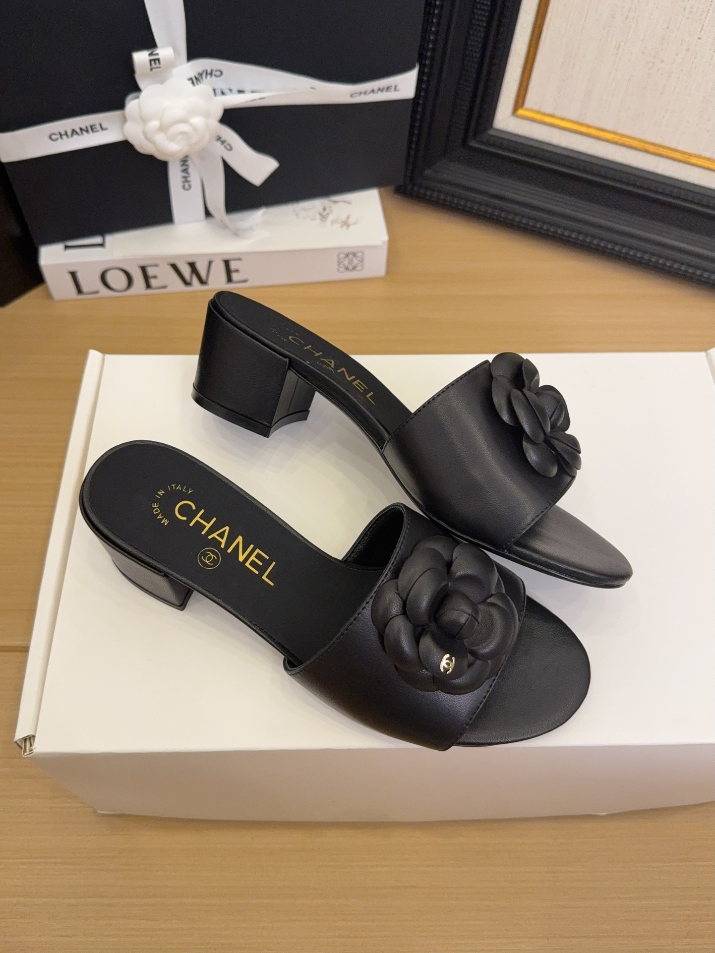 Elegant Women's Leather Mules With Camellia Flower, Classic Luxury Design 2 i1744199688 5044 1
