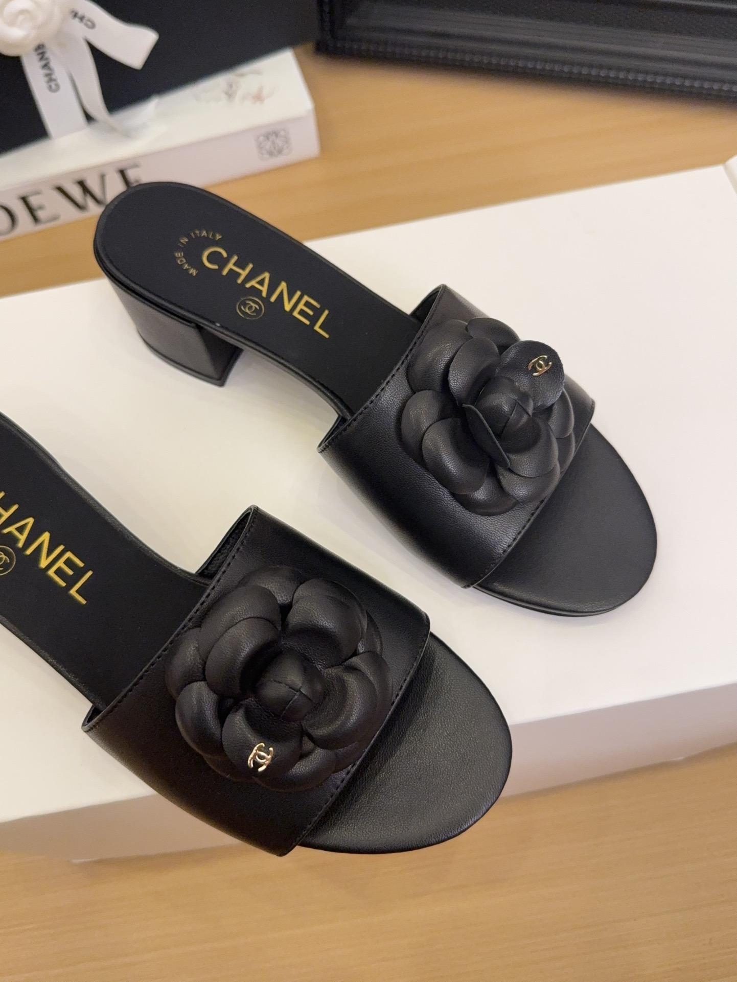 Elegant Women's Leather Mules With Camellia Flower, Classic Luxury Design 10 i1744199688 8683 0