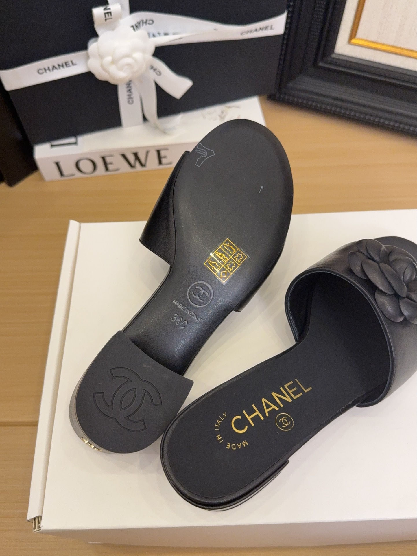 Elegant Women's Leather Mules With Camellia Flower, Classic Luxury Design 9 i1744199689 8791 8