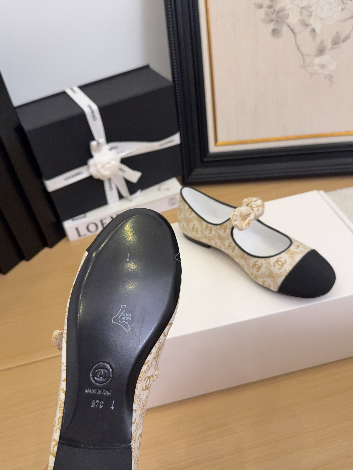 Elegant Chanel 25 Ballet Flats with Bow Detail - Authentic Italian Packaging 10 i1744209867 721 4
