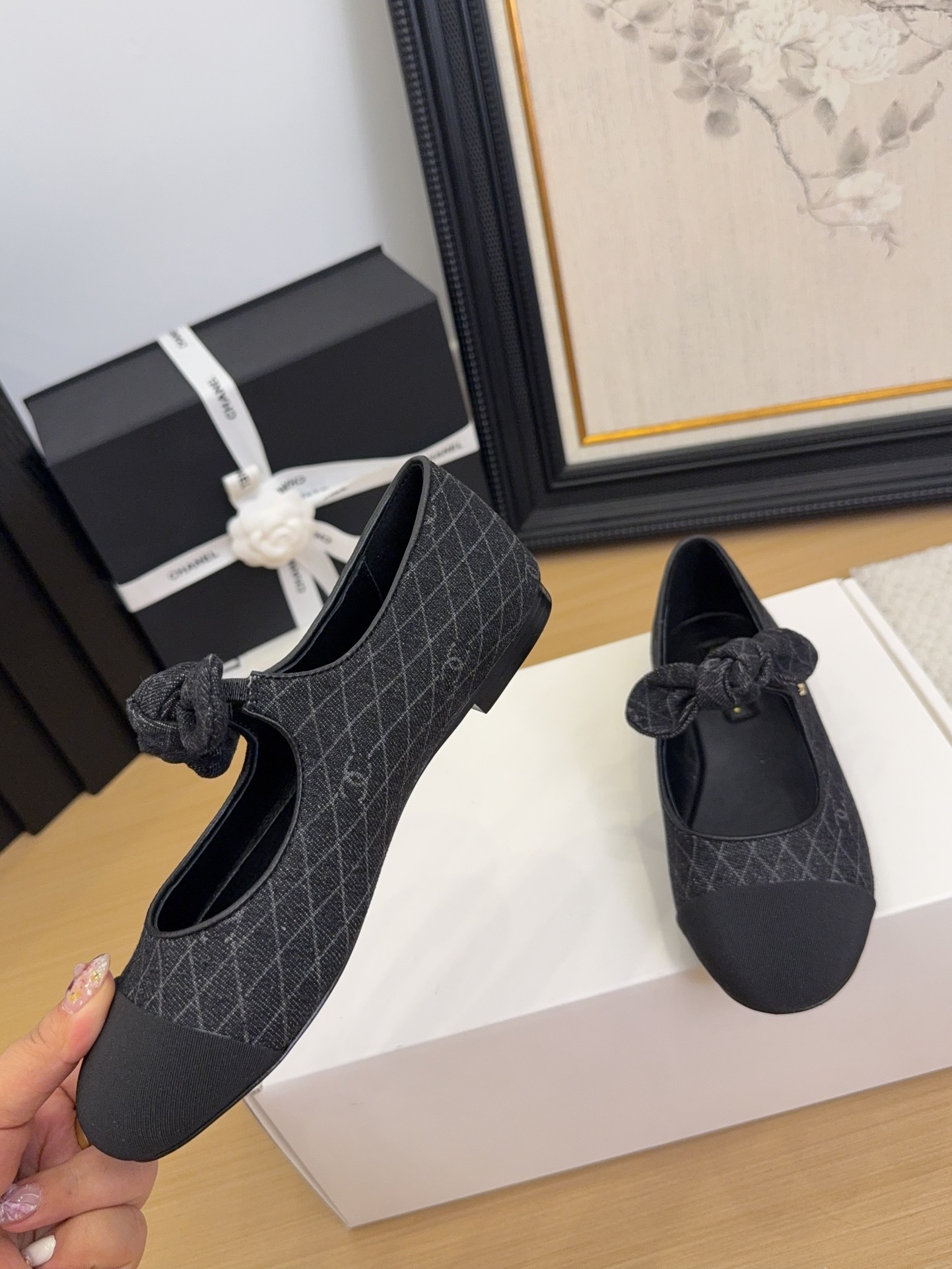 Elegant Women's Ankle Strap Pointed-Toe Bowknot Ballet Flats 9 i1744210038 427 8