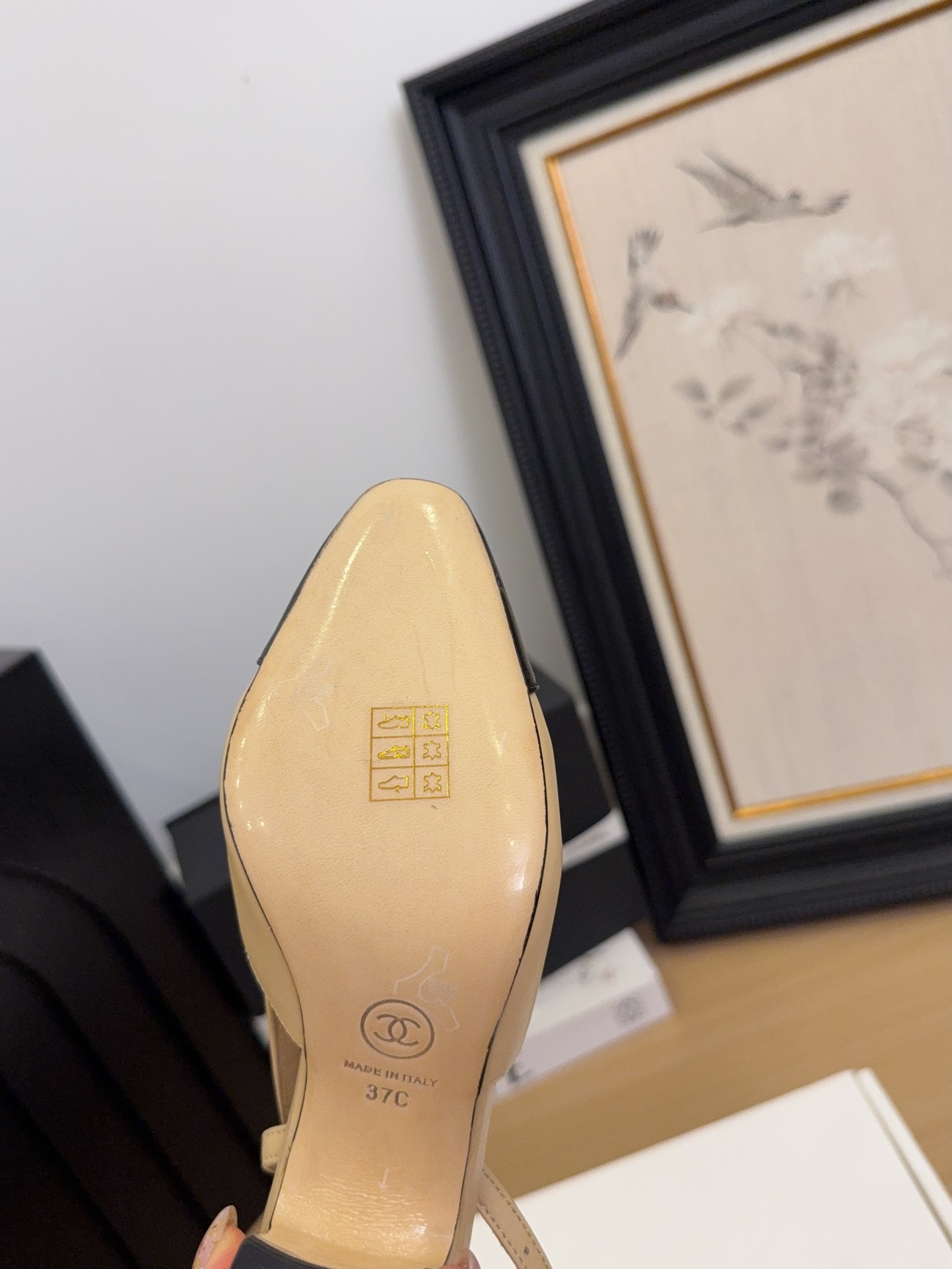 Elegant Women's Beige & Black Slingback Heels - Iconic Design and Premium Quality 9 i1744376244 7668 0