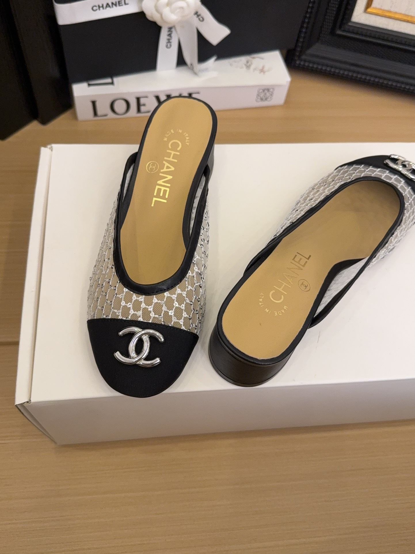 Chanel Women's 25 Slingback Pumps Pointed Toe Block Heel Shoes size 35-39 10 i1744516881 2396 0