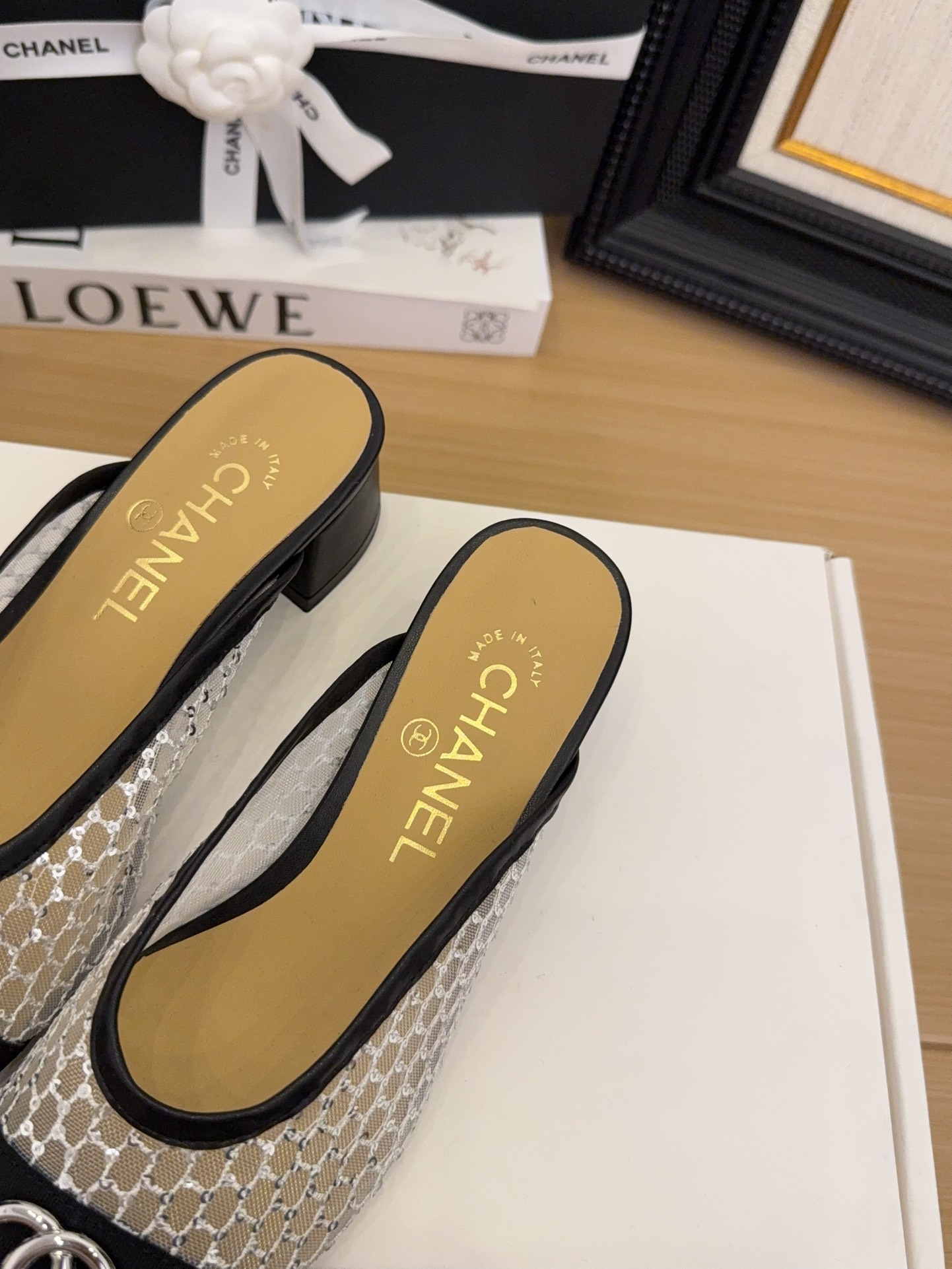 Chanel Women's 25 Slingback Pumps Pointed Toe Block Heel Shoes size 35-39 8 i1744516881 9266 6