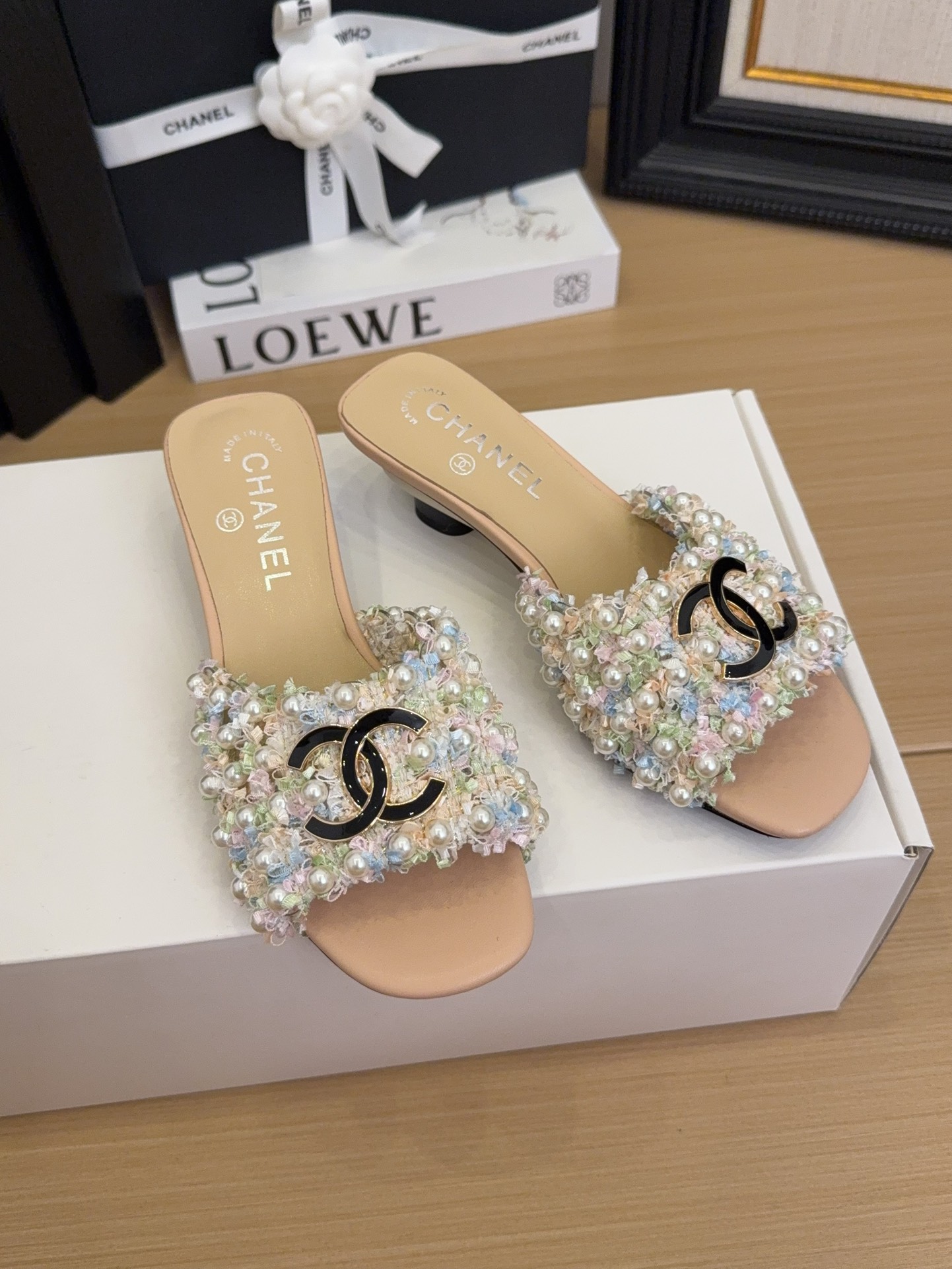 Elegant CC Embellished Heeled Sandals - Italian Craftsmanship Included 4 i1744695916 1472 3