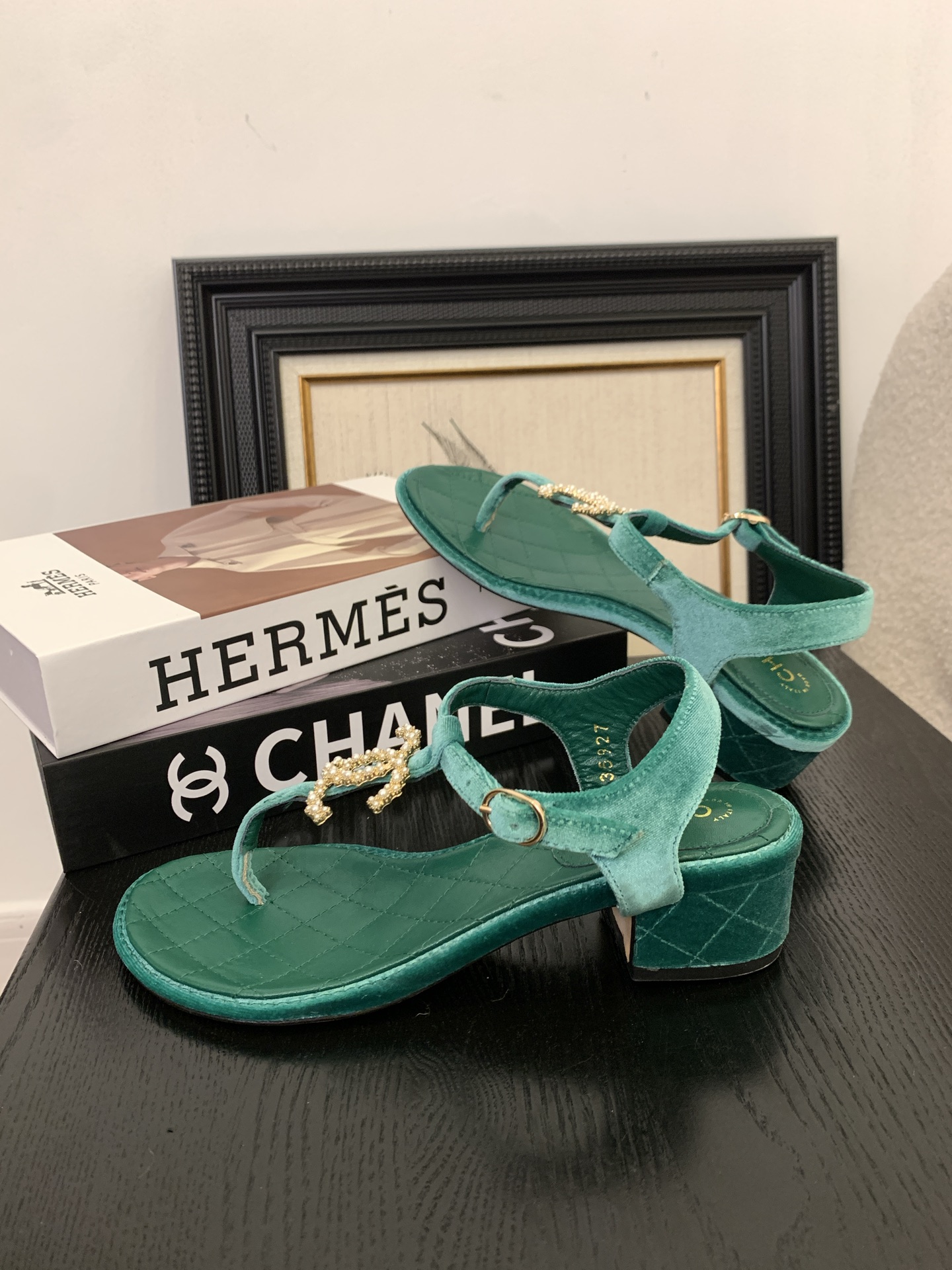 Chanel Women's Quilted Leather Thong Sandal with Pearl CC Accent 8 i1745406855875 8731 0 6