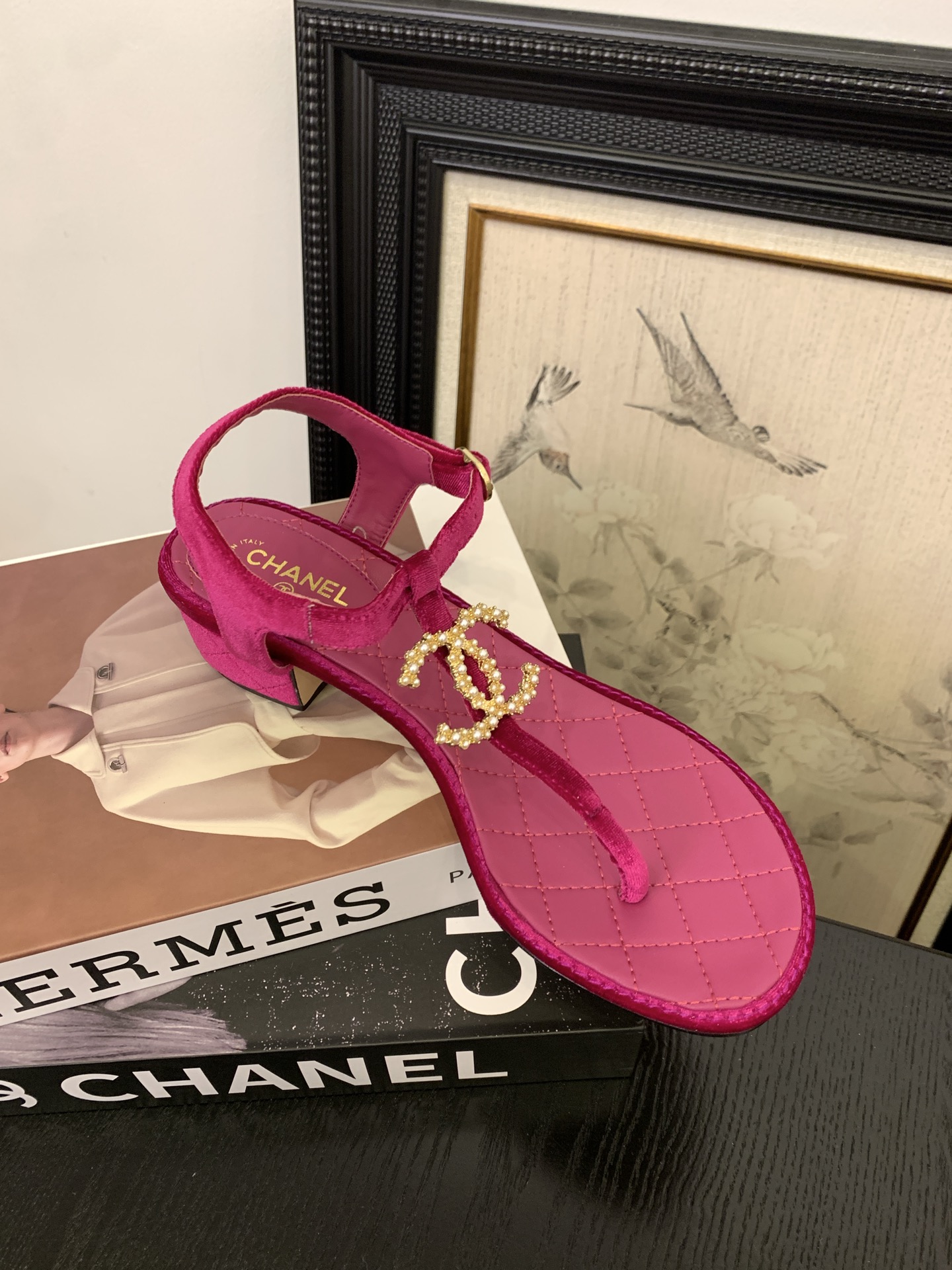 Elegant Chanel Pearl Embellished T-Strap Sandals - Luxurious Style & Comfort 10 i1745406896052 8758 0 8