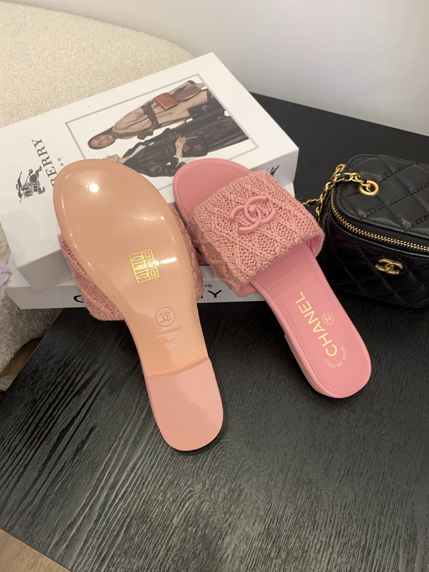 Elegant Pink Chanel Women's Slides Sandals with CC Logo, Sizes 35-39 9 i1745555476912 6091 0 7