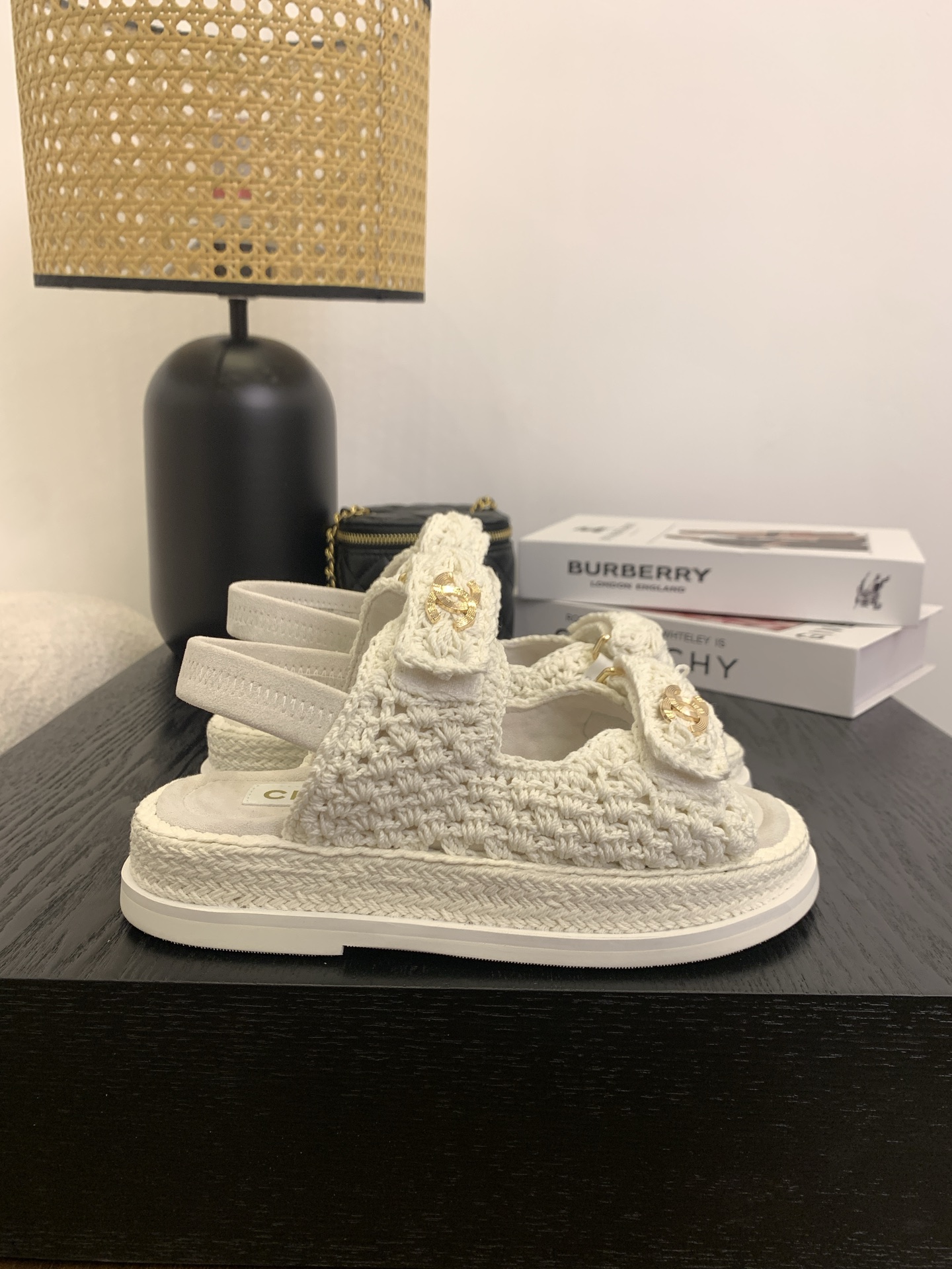 Chanel Women's White Crochet Sandals With CC Logo, Authentic Italian Packaging 4 i1745731818999 9778 0 2