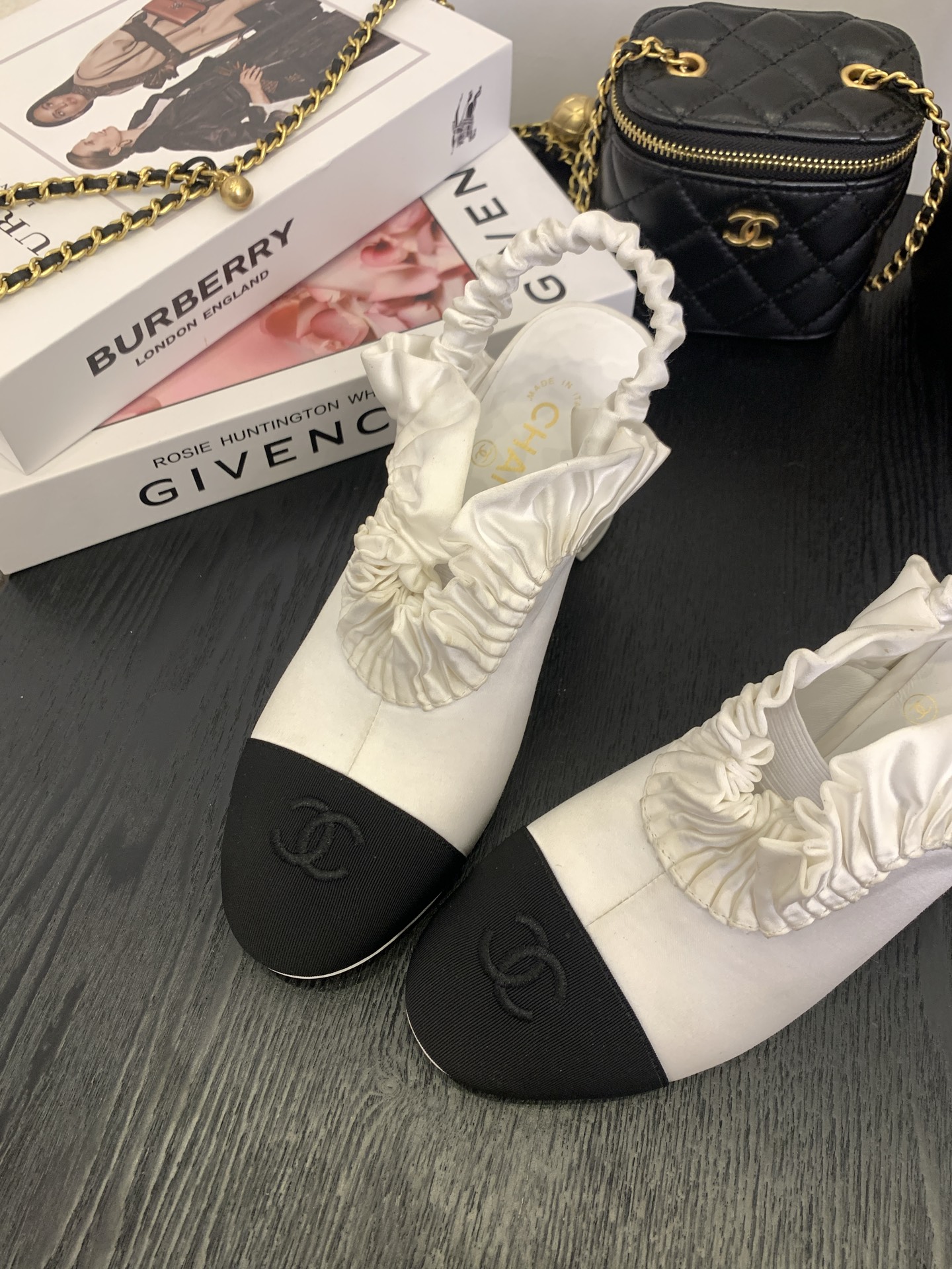 Elegant Slingback Heels with Ruffle Detail & Block Heel - Designer Inspired 8 i1745742525719 9512 0 2