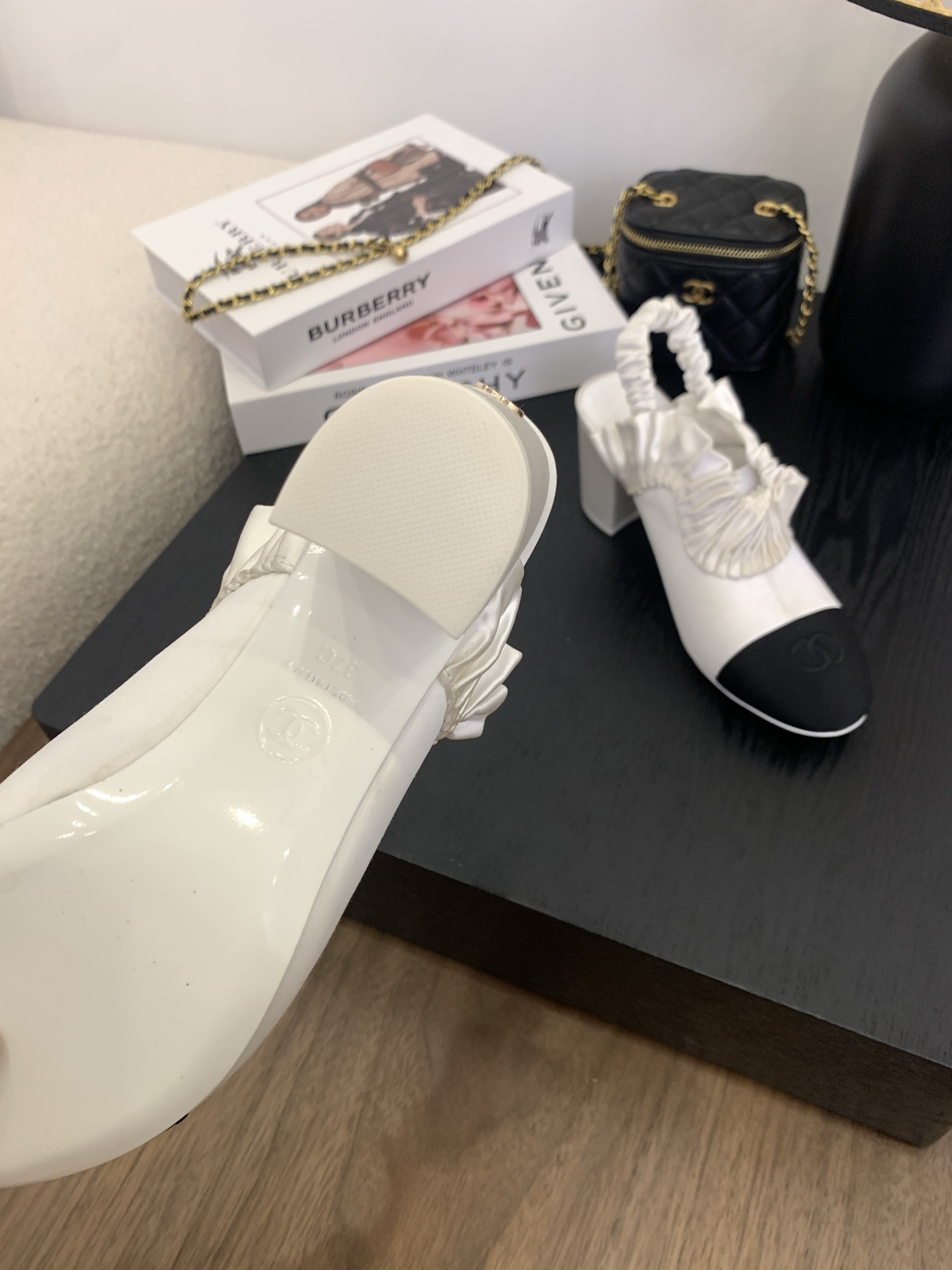 Elegant Slingback Heels with Ruffle Detail & Block Heel - Designer Inspired 9 i1745742593067 1978 0 7