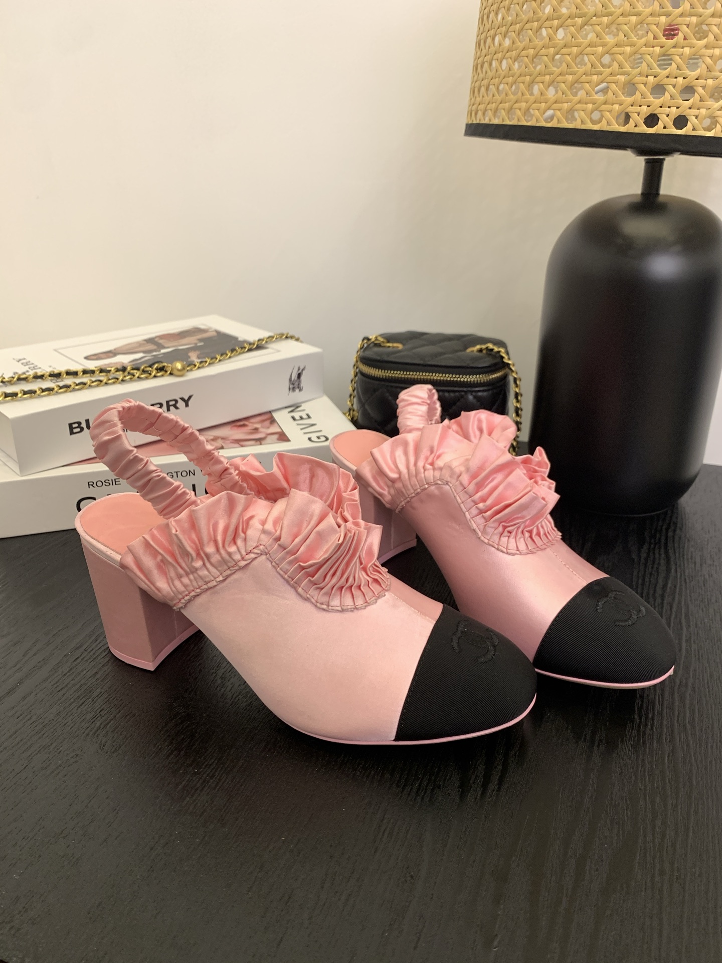 Elegant Slingback Heels With Ruffle Detail And Cap Toe Design 2 i1745743354031 7350 0 5