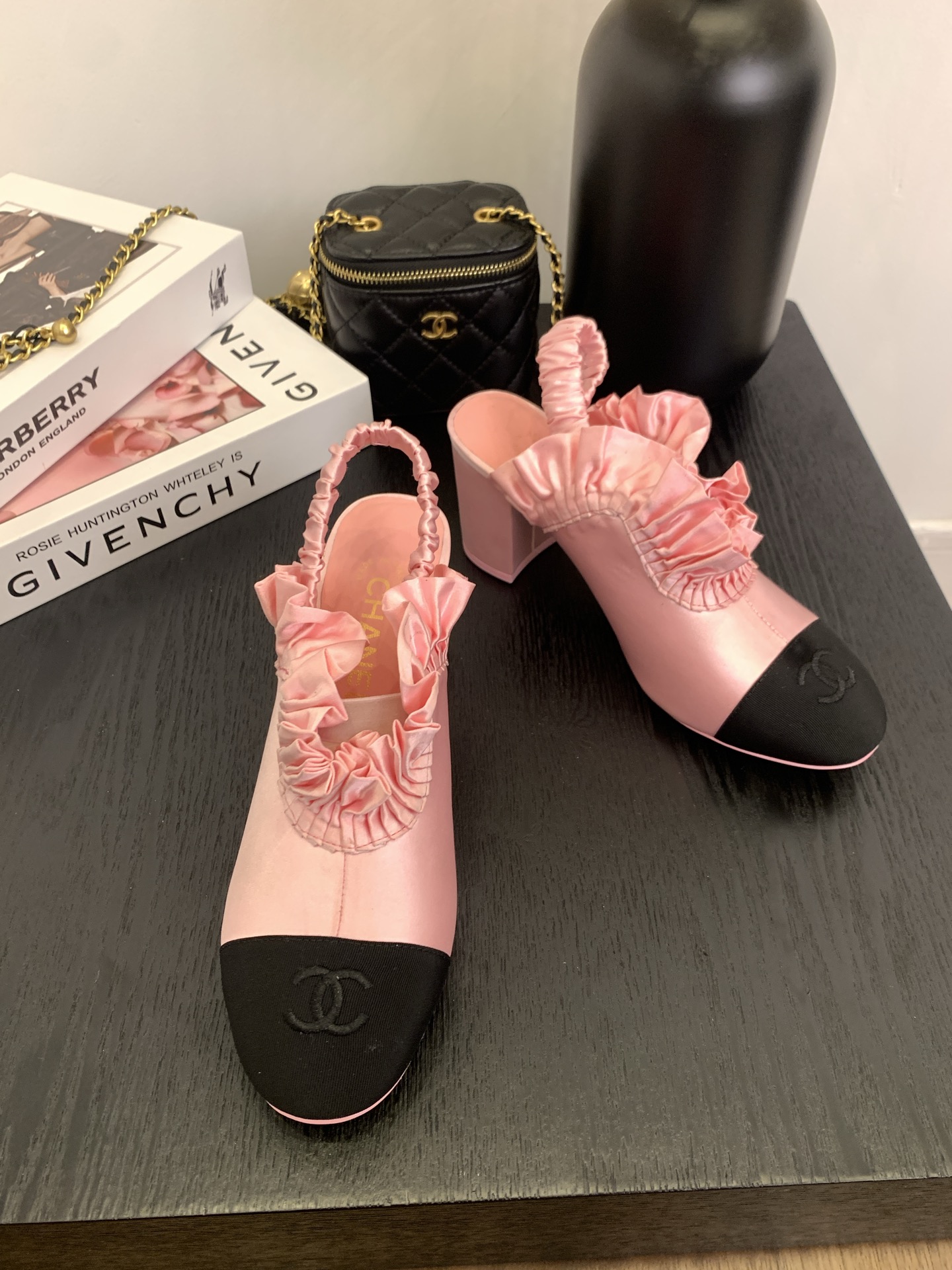 Elegant Slingback Heels With Ruffle Detail And Cap Toe Design 5 i1745743387402 4548 0 2