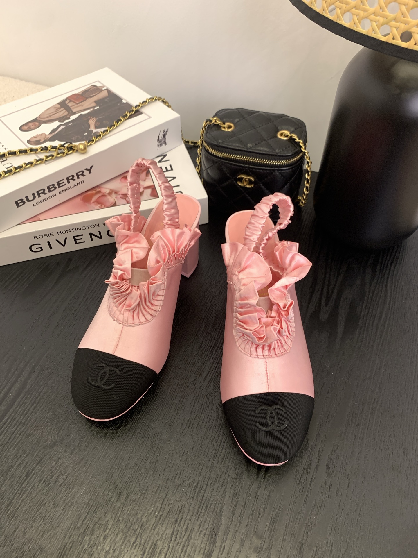 Elegant Slingback Heels With Ruffle Detail And Cap Toe Design 7 i1745743387489 3081 0 4