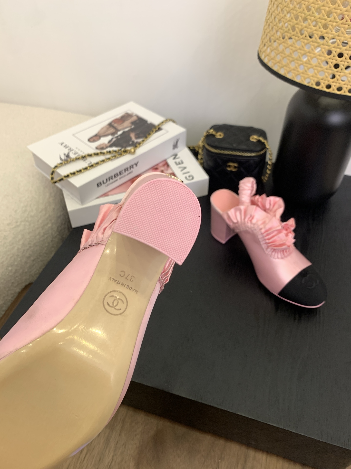 Elegant Slingback Heels With Ruffle Detail And Cap Toe Design 9 i1745743388520 5565 0 7