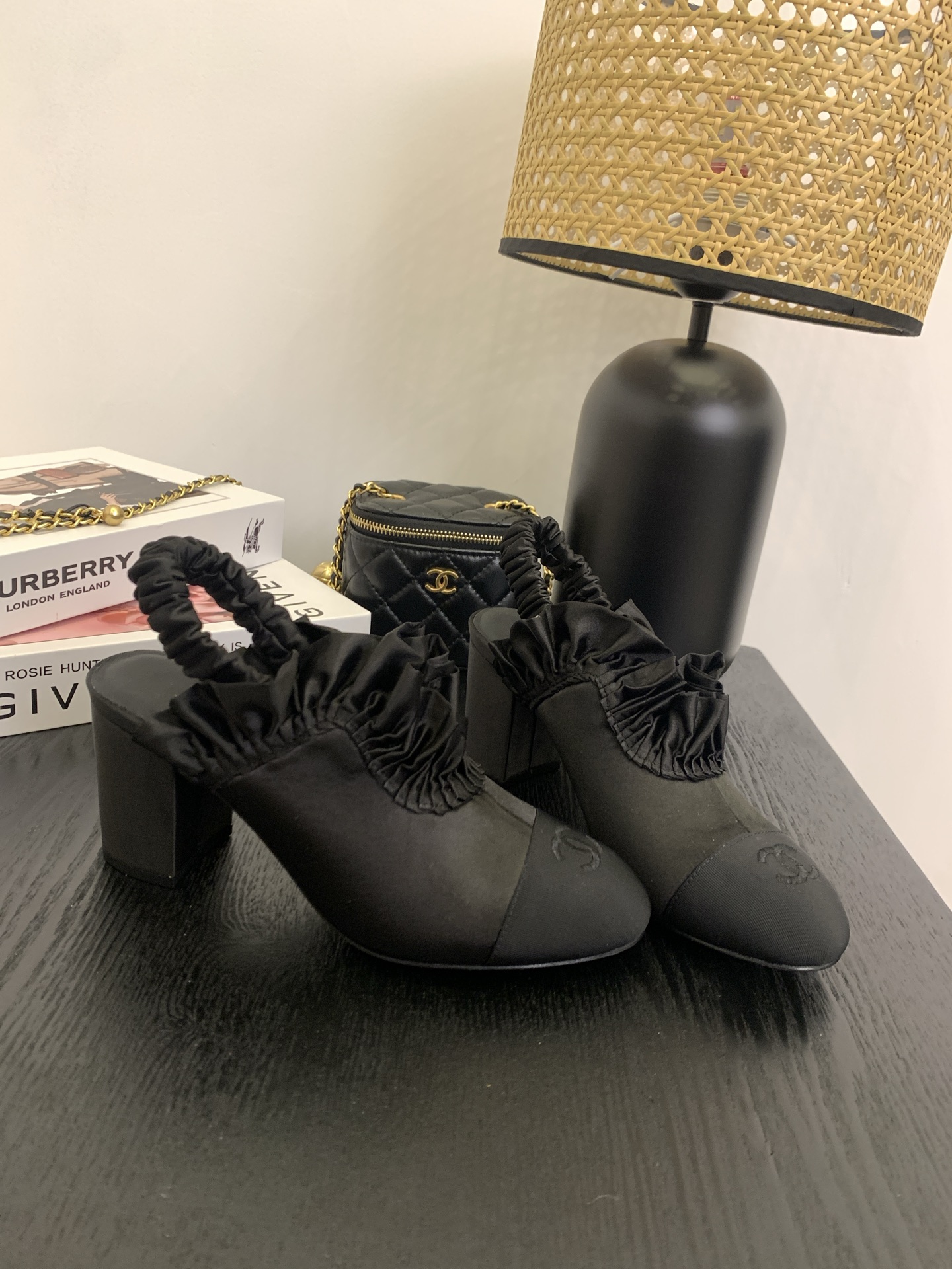 Elegant Chanel 25 Slingback Heels with Ruffle Detail - Authentic Italian Craftsmanship 1 Elegant Chanel 25 Slingback Heels with Ruffle Detail - Authentic Italian Craftsmanship
