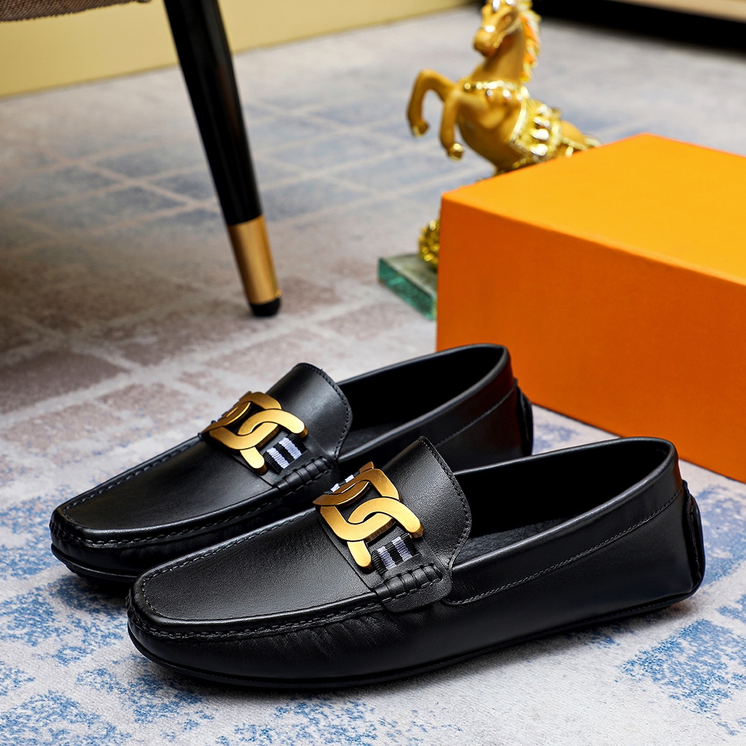 Precio de fábrica [TOD'S] Tod's Trendy Bean Shoes ¡reproducción 1:1 original! Punzón de piel de vacu