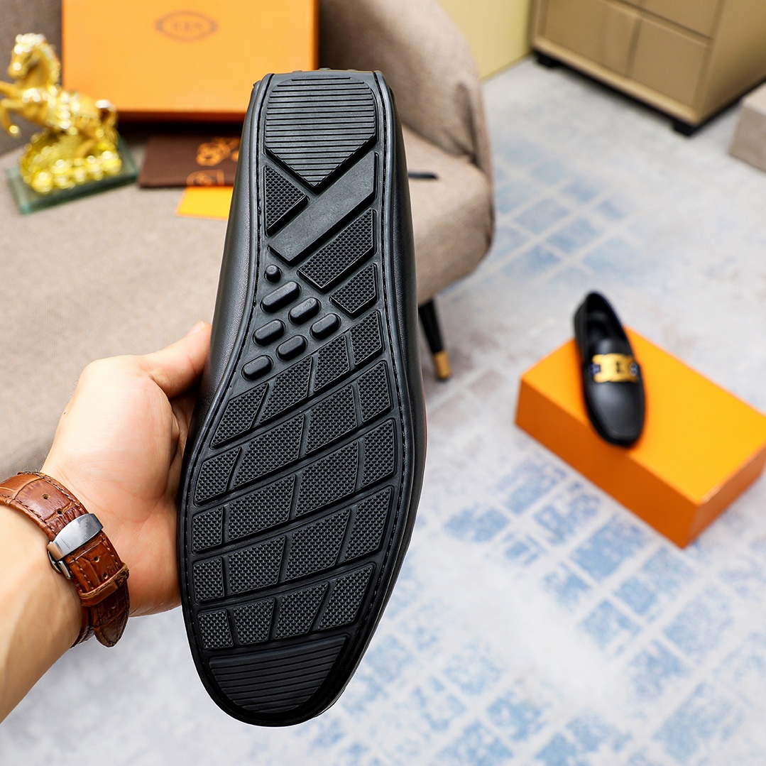 Precio de fábrica [TOD'S] Tod's Trendy Bean Shoes ¡reproducción 1:1 original! Punzón de piel de vacu