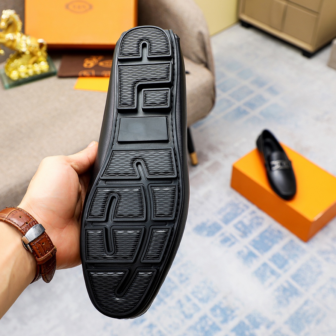 Precio de fábrica [TOD'S] Tod's Trendy Bean Shoes ¡reproducción 1:1 original! Punzón de piel de vacu