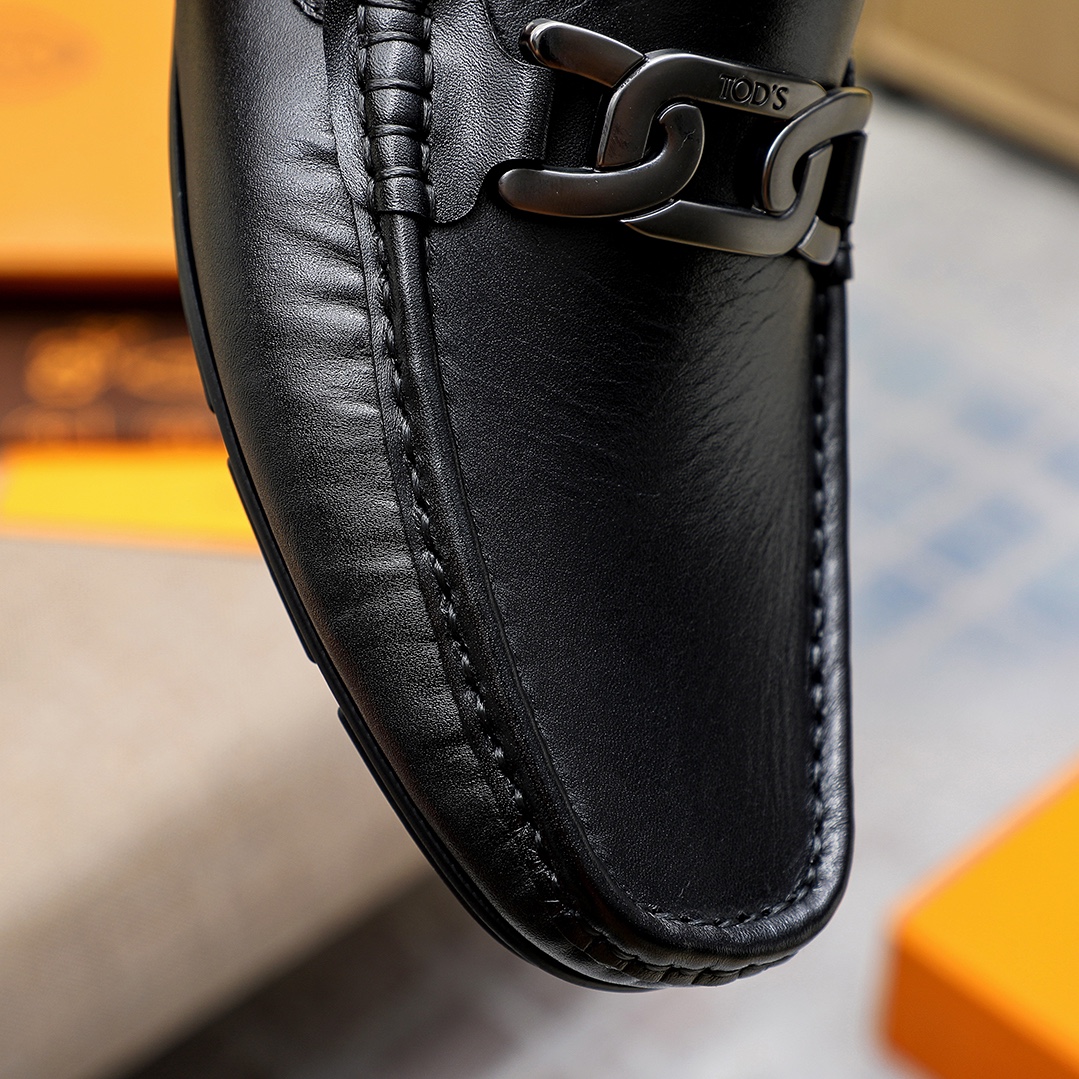 Precio de fábrica [TOD'S] Tod's Trendy Bean Shoes ¡reproducción 1:1 original! Punzón de piel de vacu