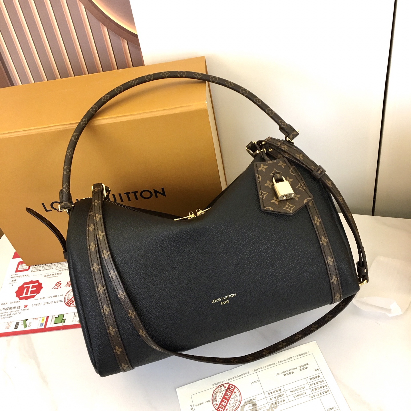 Louis Vuitton Express Handbag - Black Leather with Classic Monogram Details 1 i1756318495926 8950 0 0