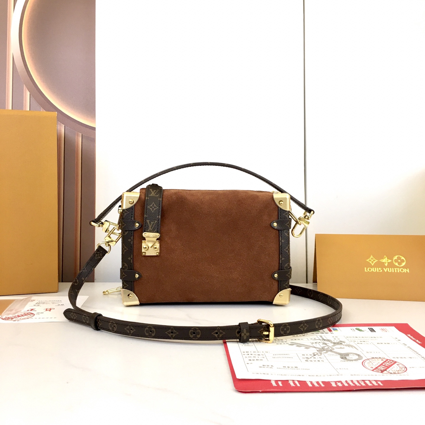 Louis Vuitton Side Trunk Medium Brown Monogram Handbag Crossbody M15072 3 i1758475581073 264 0 1