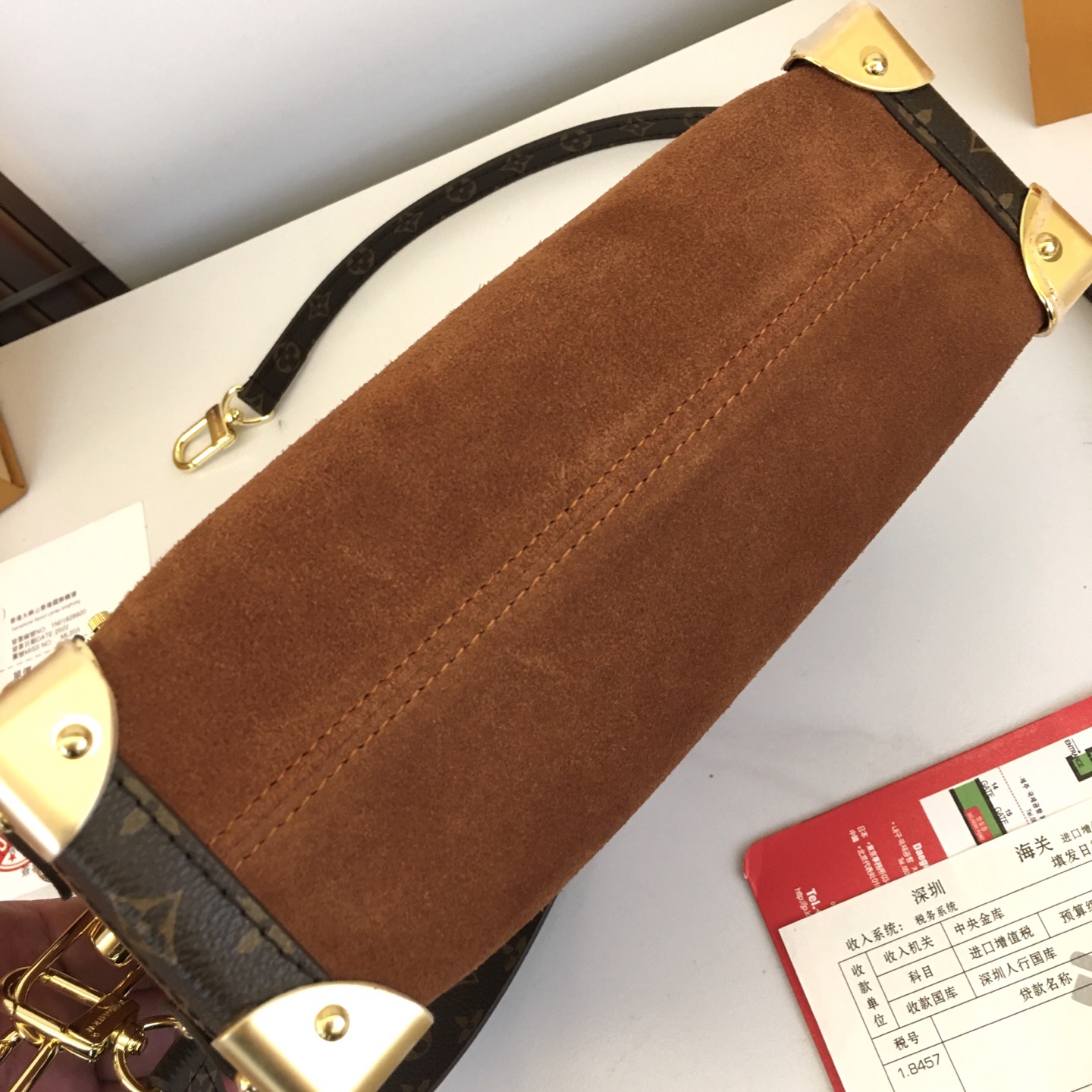 Louis Vuitton Side Trunk Medium Brown Monogram Handbag Crossbody M15072 9 i1758475585978 6213 0 7