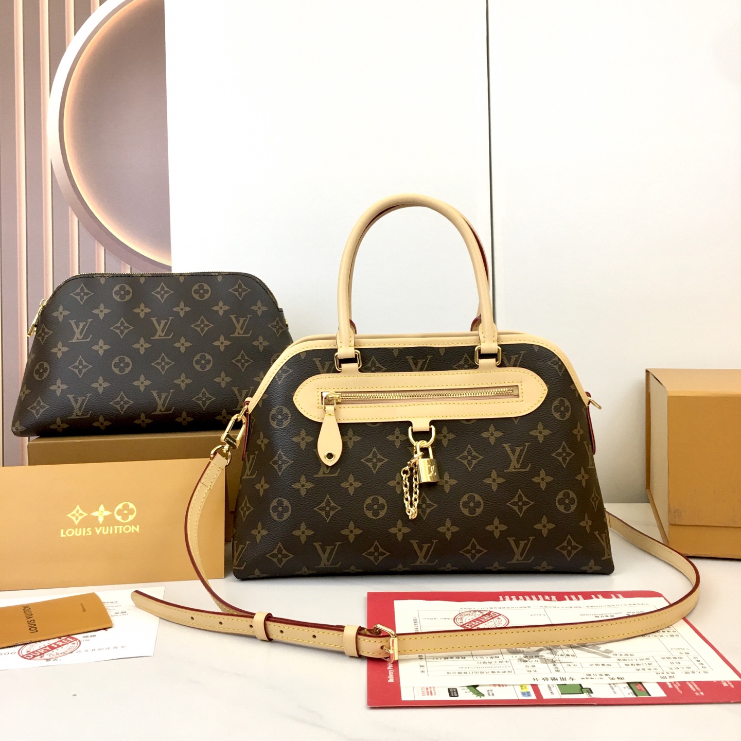Louis Vuitton Ever More Small Handbag in Monogram Canvas with Gold Chain 1 i1758818741552 2206 0 0
