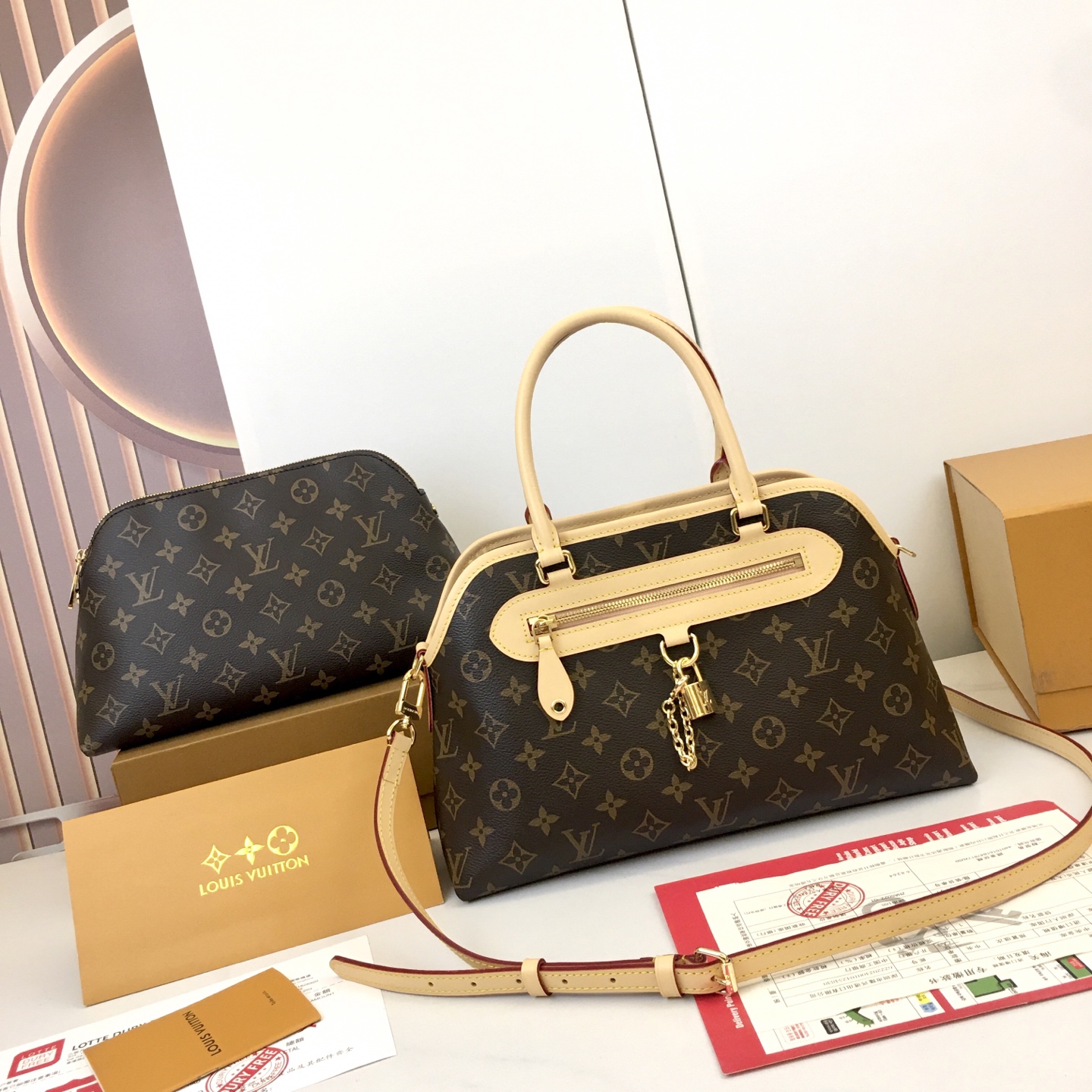 Louis Vuitton Ever More Small Handbag in Monogram Canvas with Gold Chain 2 i1758818746626 5393 0 1