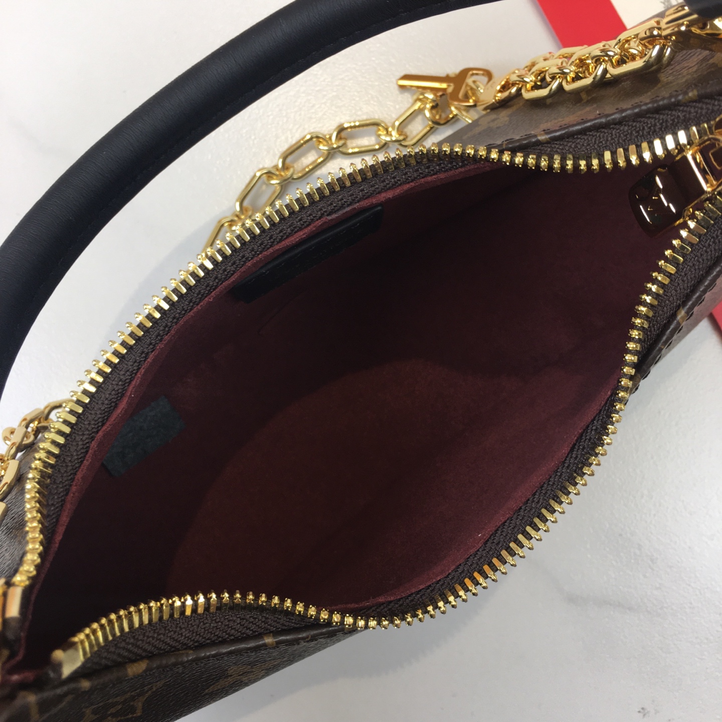 Louis Vuitton Catchy Small Handbag Monogram Canvas Leather Trim, Crossbody 9 i1758818823229 2127 0 8