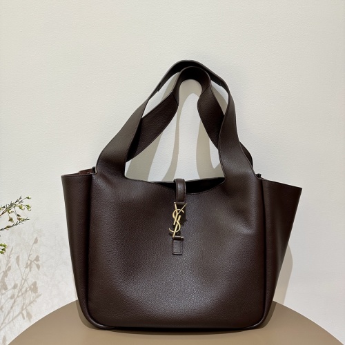 Yves Saint Laurent BEA Soft Leather Tote Bag, Dark Chestnut Brown 1 Yves Saint Laurent BEA Soft Leather Tote Bag, Dark Chestnut Brown