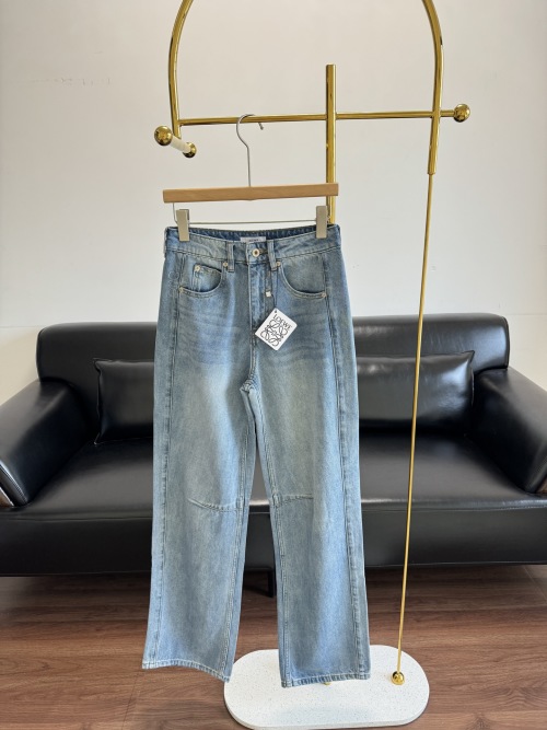 LOEWE Straight Leg Regular Jeans - Light Blue, Comfortable Denim 1 LOEWE Straight Leg Regular Jeans - Light Blue, Comfortable Denim
