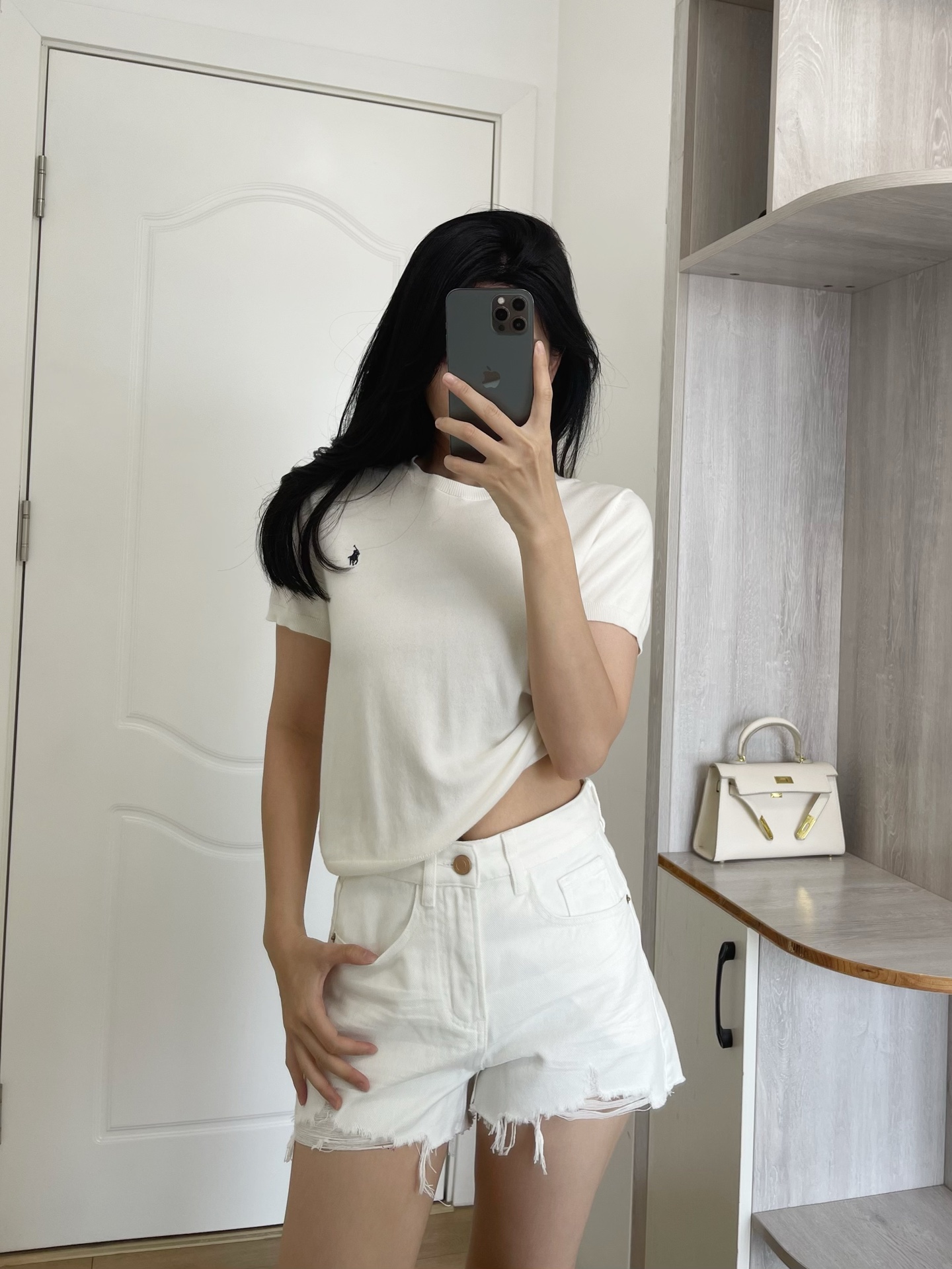 NO:420502,White apricot model 166 98 suitable for wearing S size, alexander wang19860909白色杏色模特166 98穿S码合适,,alexander wang,Women's clothing