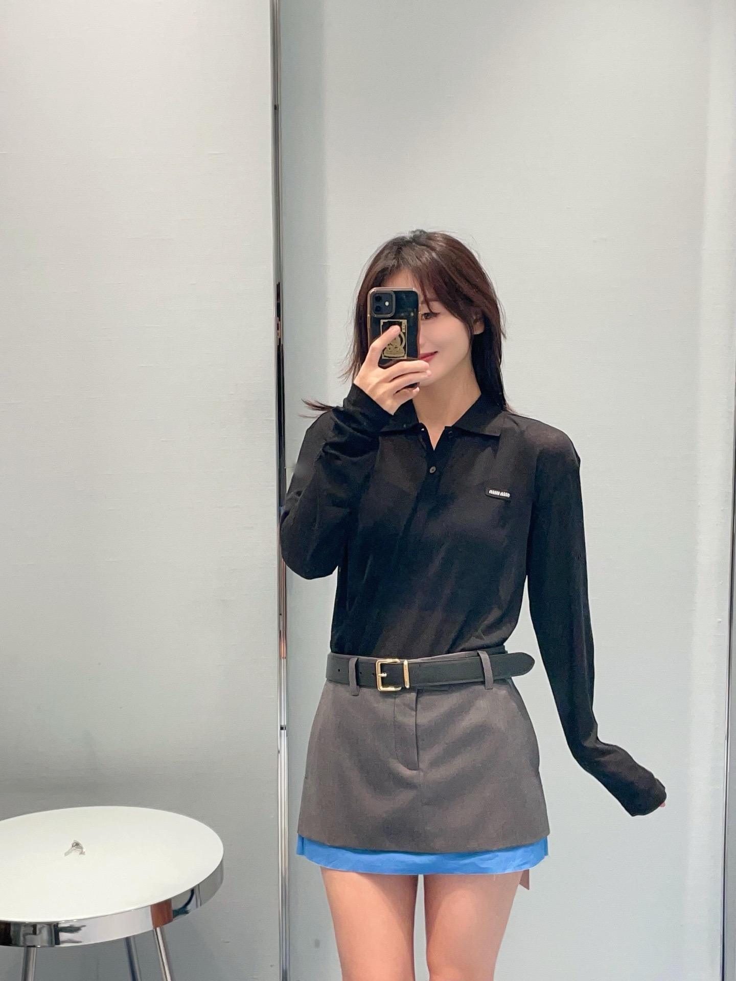 NO:455329,The micro-transparent long-sleeved polo is really high-end!  ,alexander wang19860909微透长袖polo真的好高级！,,alexander wang,Women's clothing