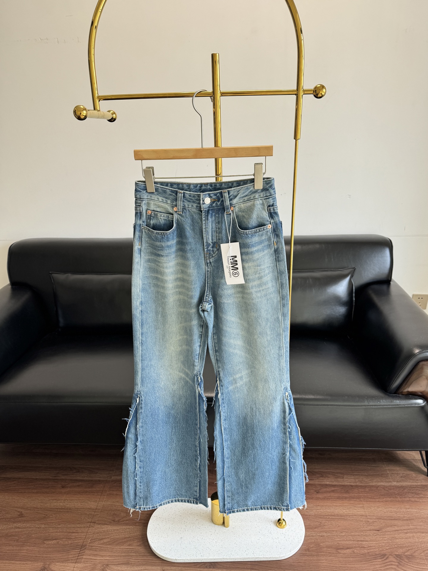 MM6 Maison Margiela Women's Flare Leg Distressed Jeans - Vintage Wash Denim 2 i1755681187277 4267 0 4