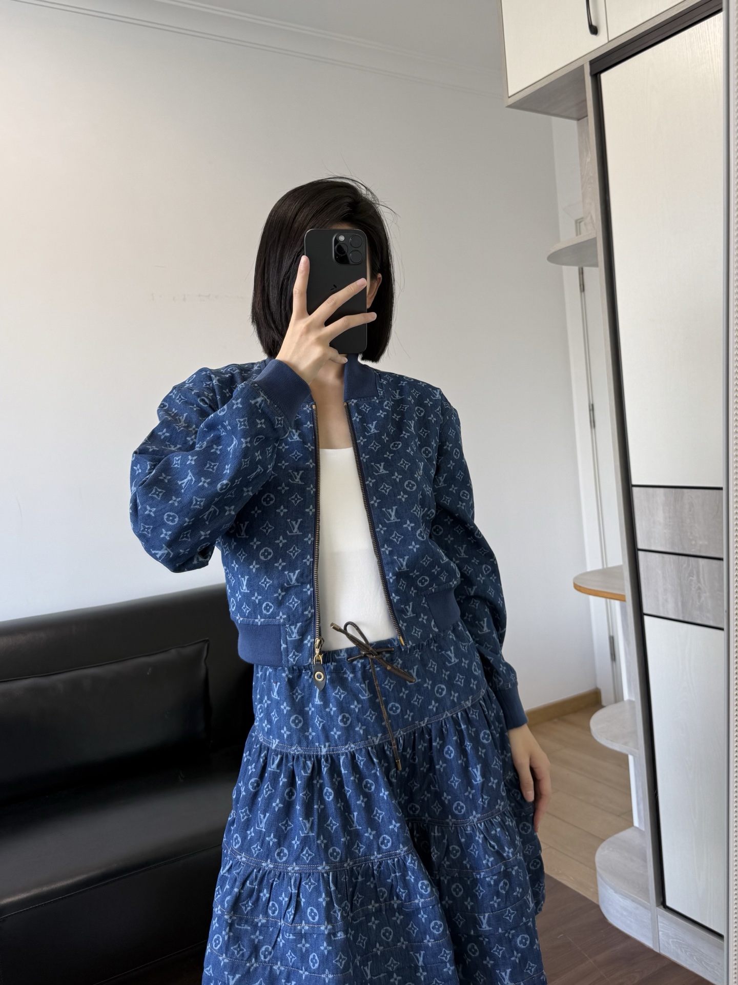 NO:482648,Jacket Skirt Model 166 98 Size Effect, Skirts, Jackets & Coats, Alexander Wang19860909外套半裙模特166 98穿S码效果,,skirts,jackets & coats,alexander wang,Women's clothing