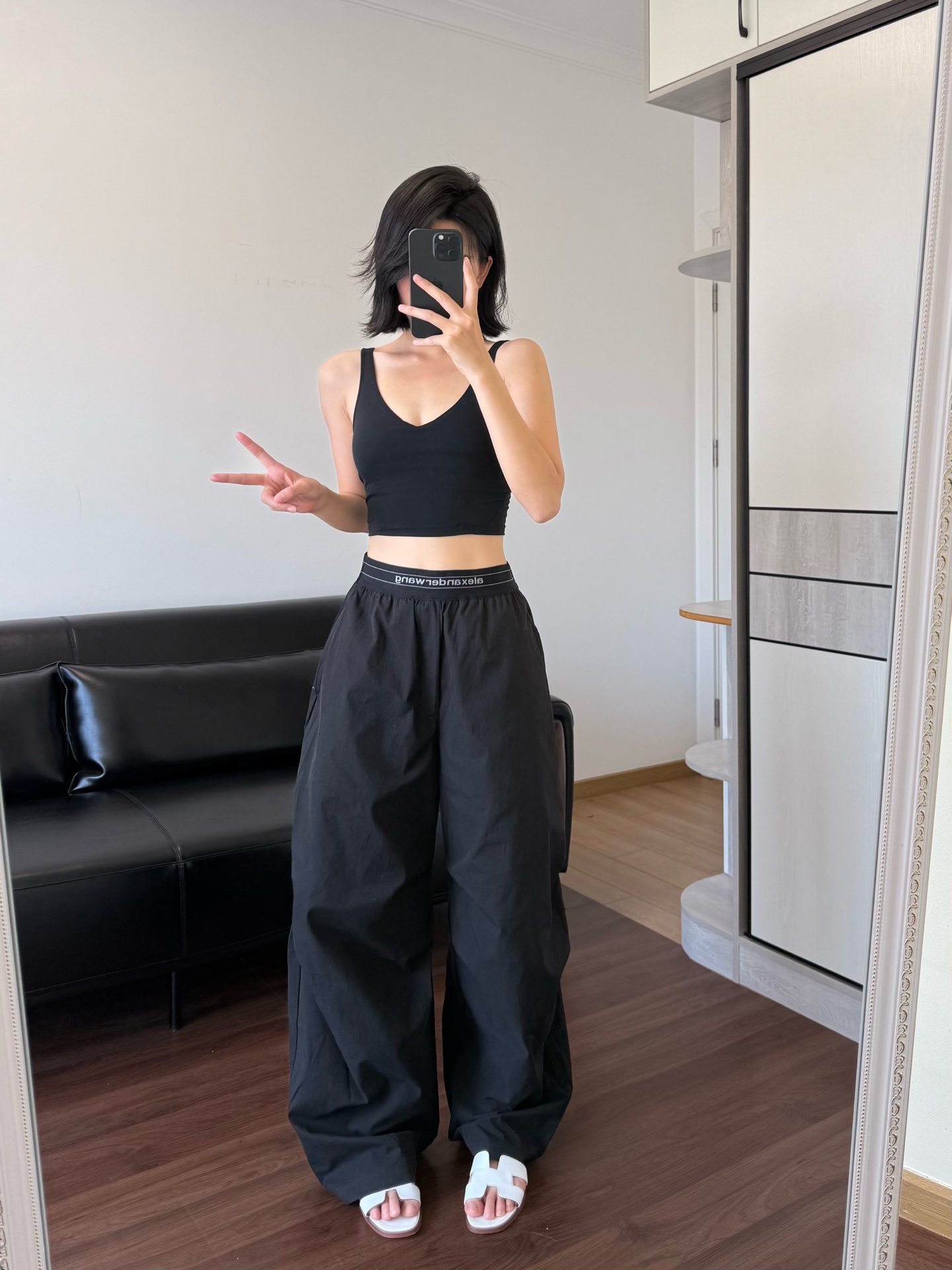 NO:505350,Model 166 98 wearing S-size effect, alexander wang19860909模特166 98穿S码效果,,alexander wang,Women's clothing