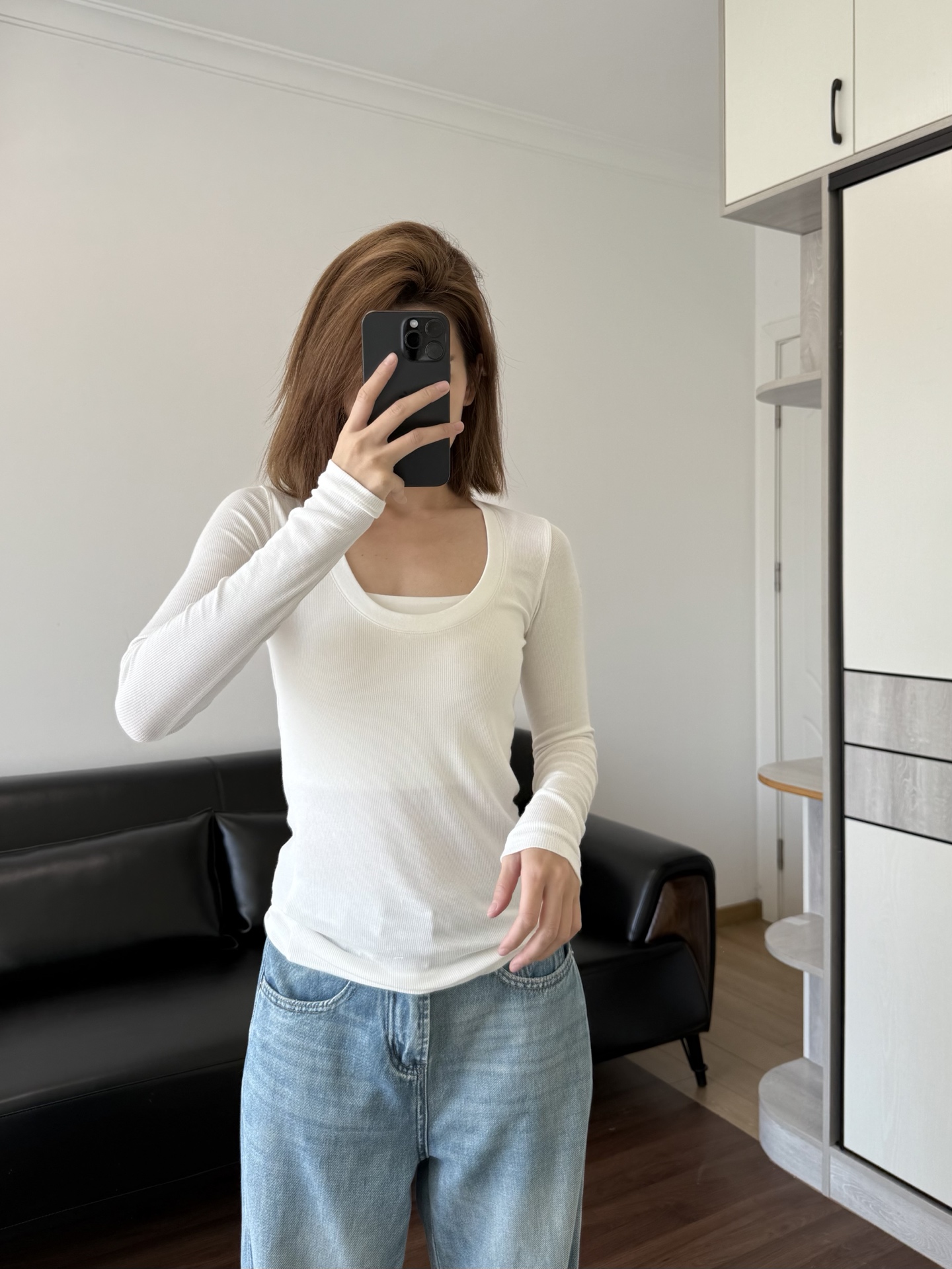 NO:586560,White is slightly translucent and can be layered with skin-colored underwear, alexander wang19860909白色属于微透 可以穿肤色内衣叠穿,,alexander wang,Women's clothing