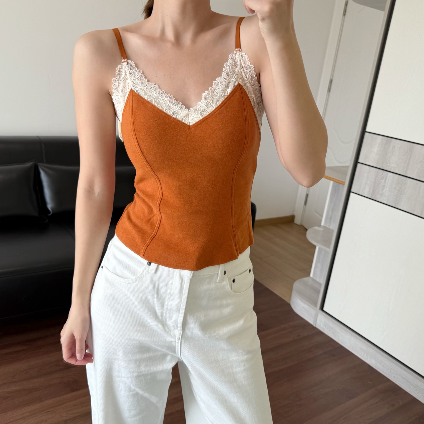 NO:589615,Model 166 98 wears size M and the effect is suitable,,alexander wang19860909模特166 98穿M码效果合适,,alexander wang,Women's clothing