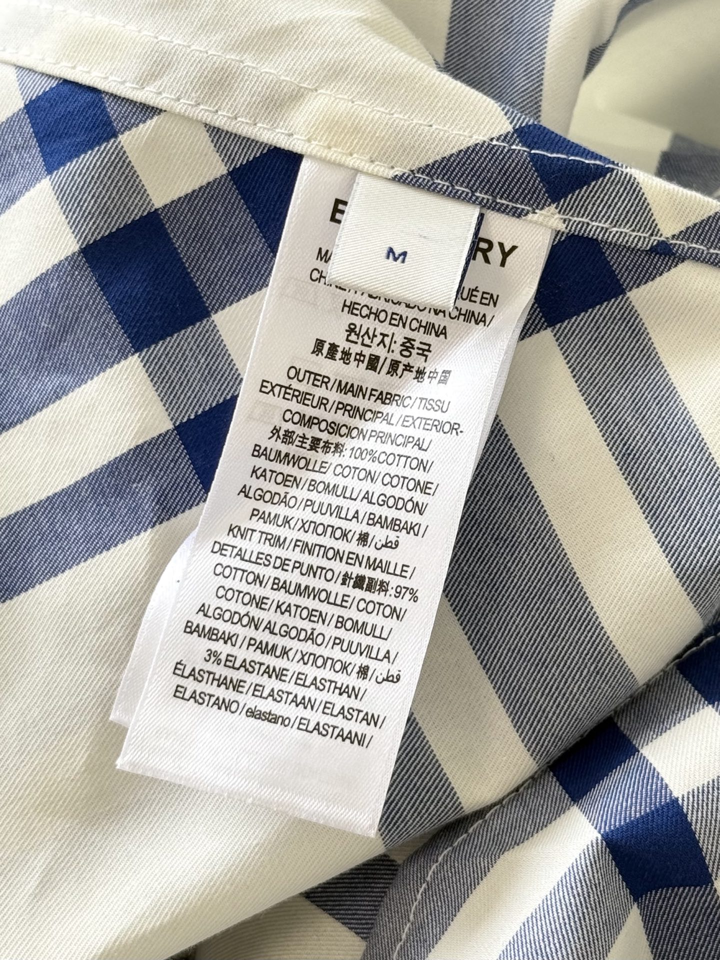 100%纯棉面料！定位对格剪裁 每一块布都是纯手工对格剪裁 非常废料