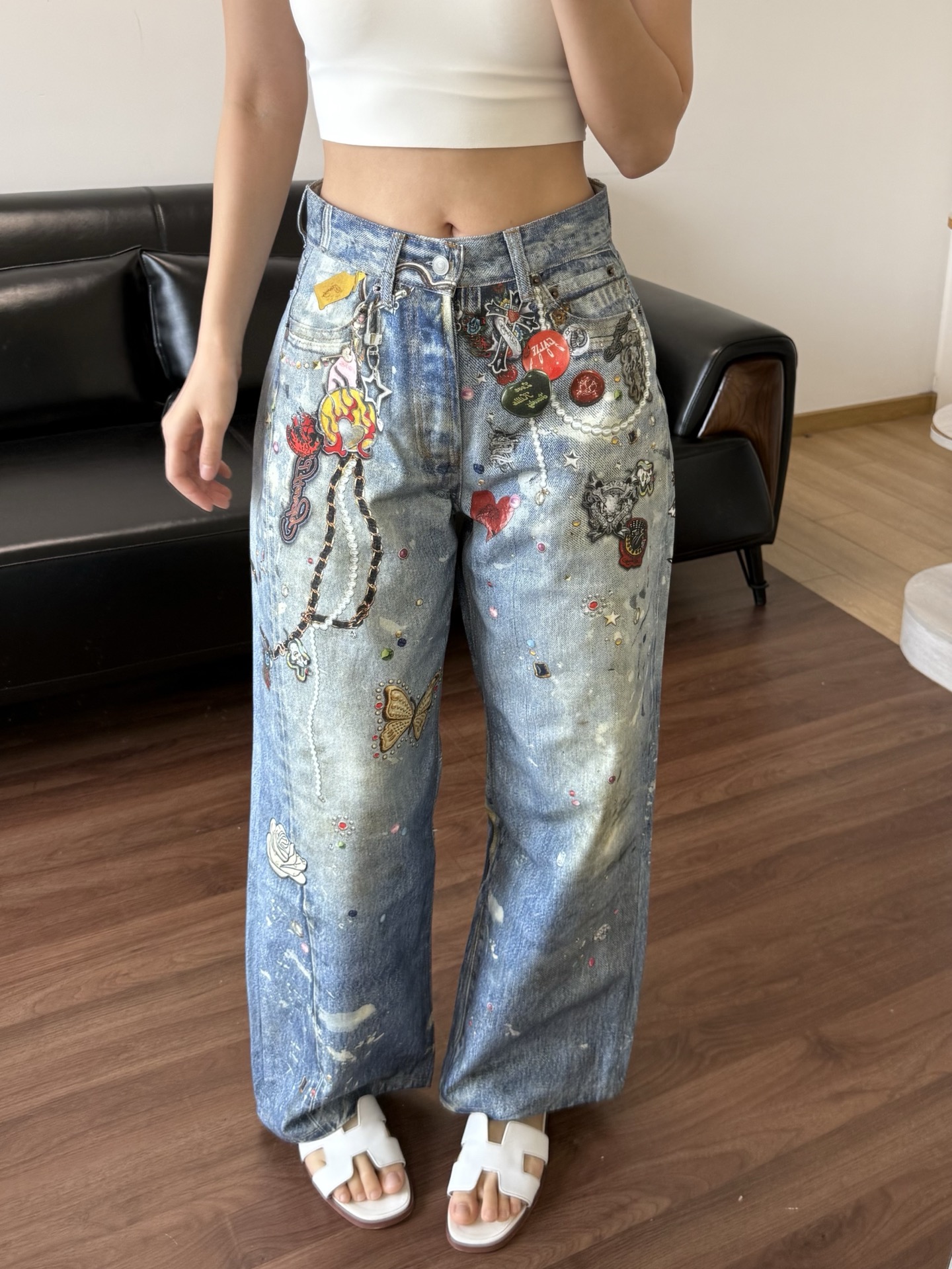 NO:835741,There is no elasticity in the waistline. The card size must be taken in the larger direction.19860909腰围没有弹力 卡码一定要往大拍,,,Women's clothing
