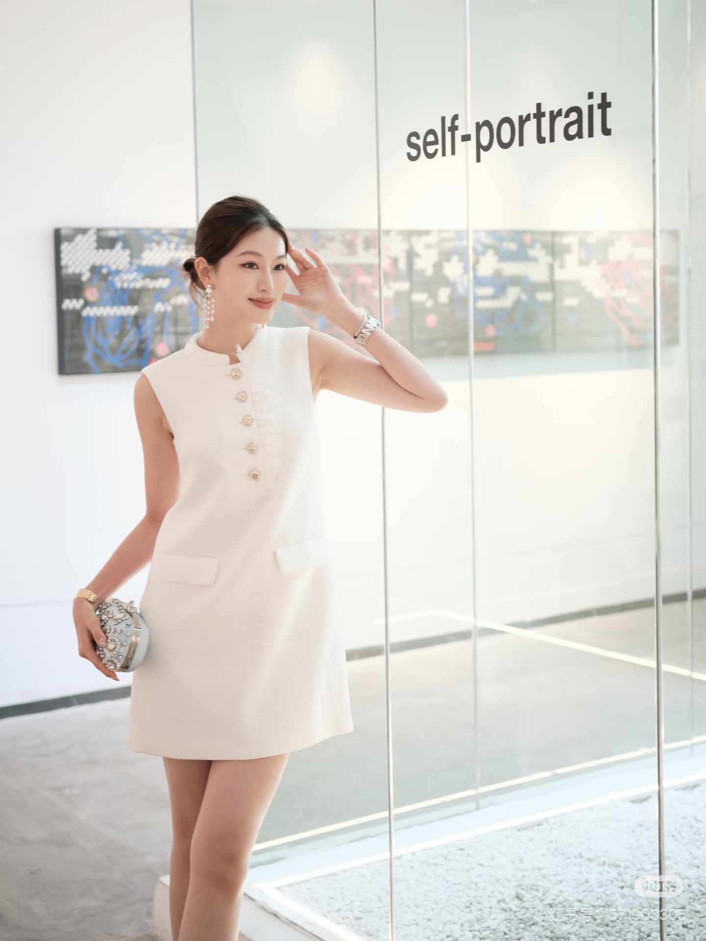 NO:841027,Just take a photo and it will make you look like a wealthy daughter, gentle and aura~,,19860909随手一拍都是财阀千金既视感,温柔又有气场～,,,Women's clothing